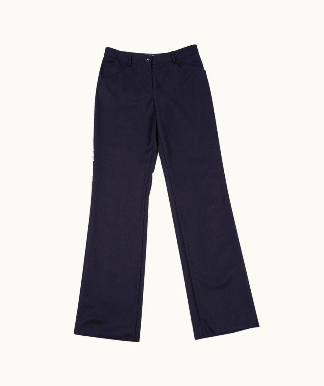 Chanel Chanel 04a Pant Black Wool S/S Cashmere 36 S/S