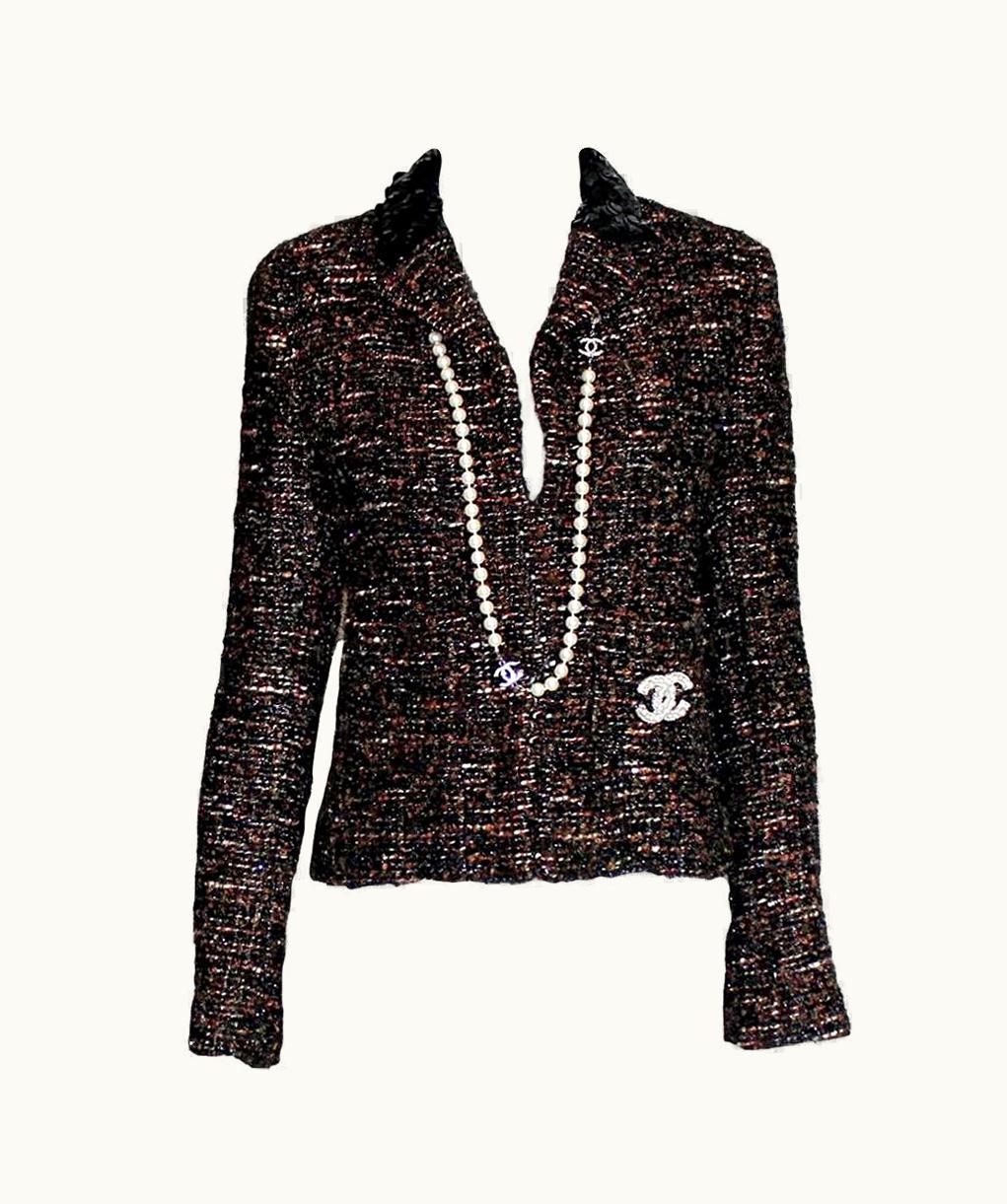 Chanel Amazing Chanel Metallic Fantasy Tweed Sequin Trimmed Jacket Blazer