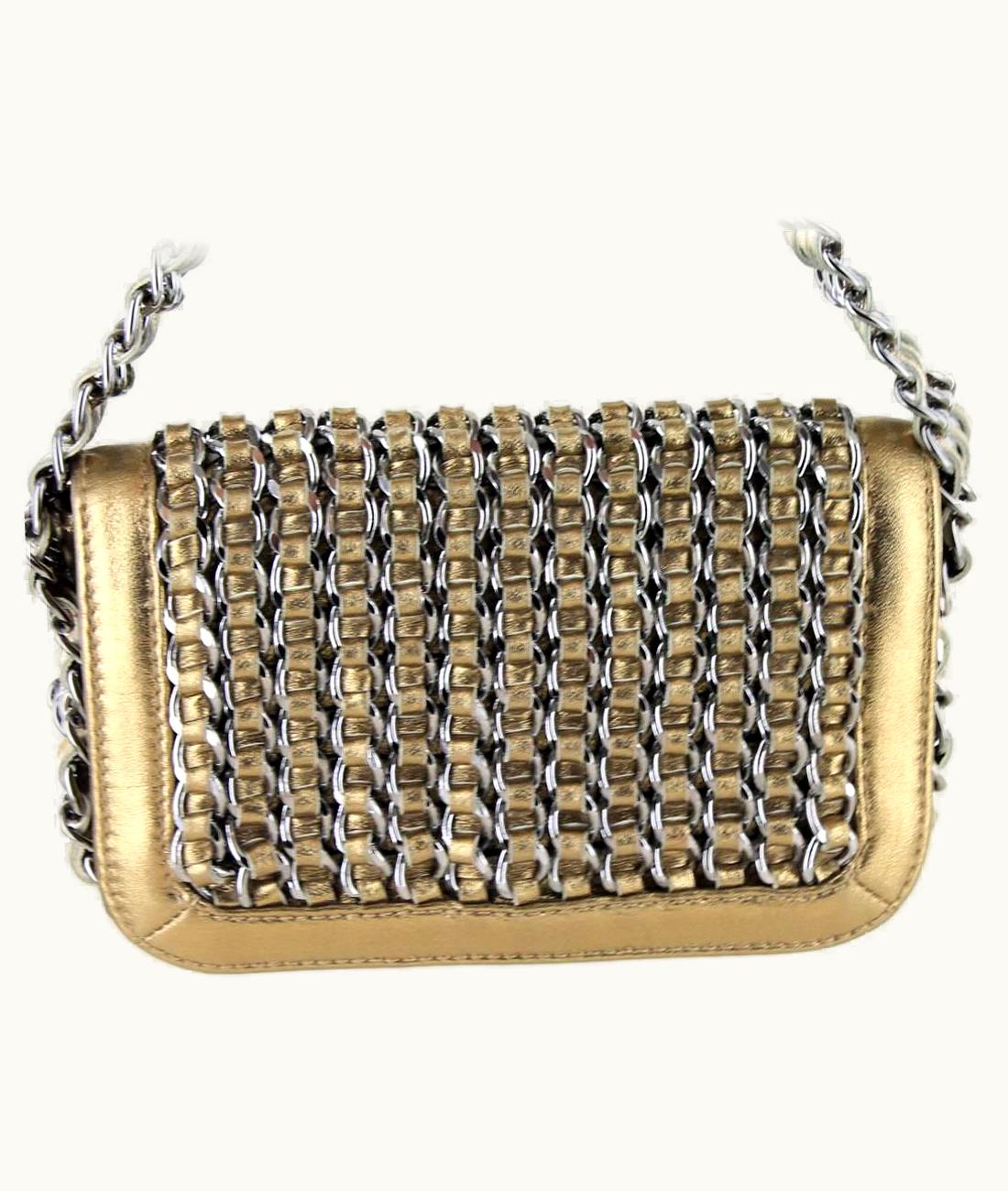 Chanel Small Chanel 'Jewelry' Flap Bag In Bronze Gilded Leather