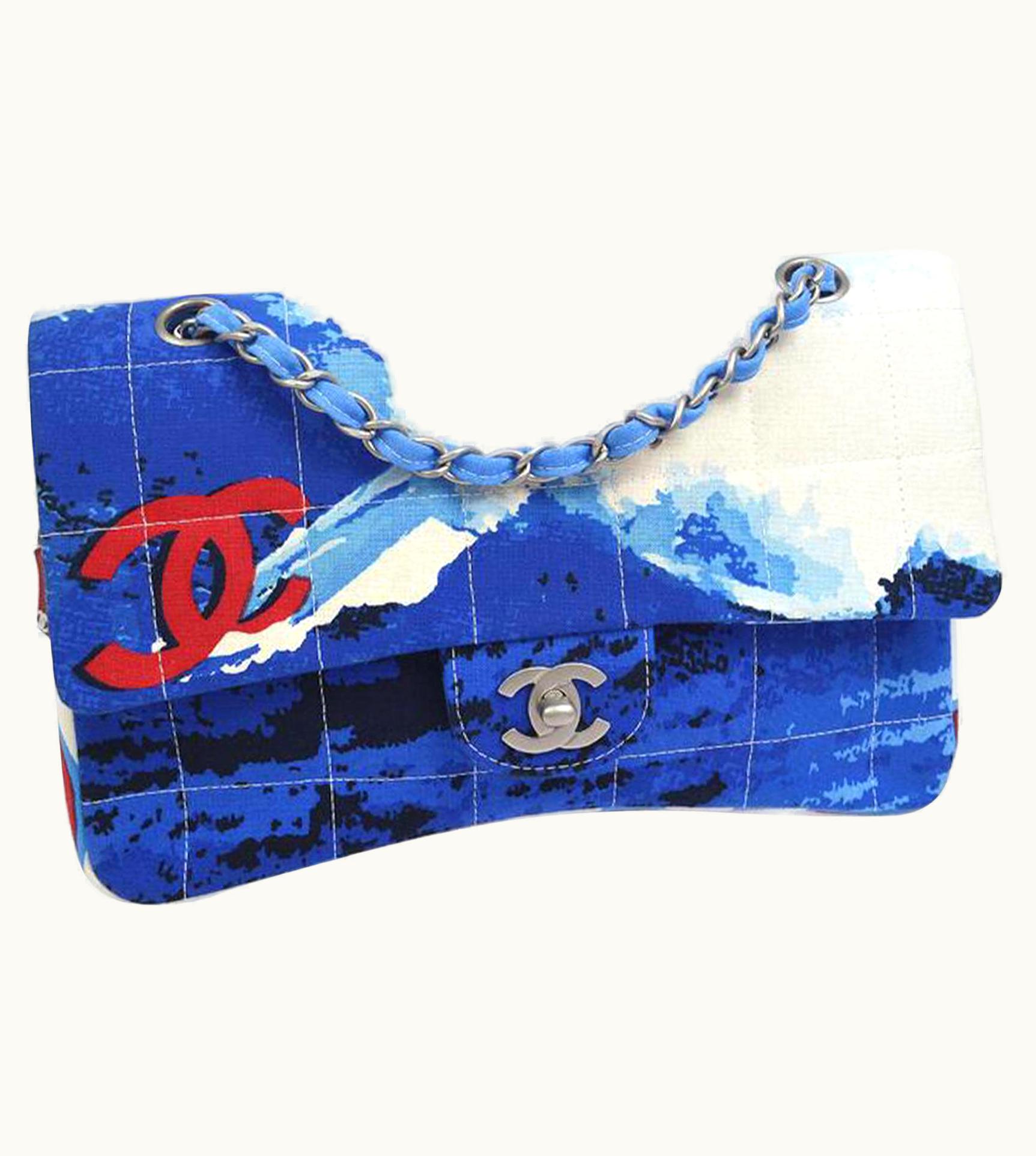 Chanel Chanel Vintage Rare Surf Sport Blue White Red Canvas Shoulder Bag