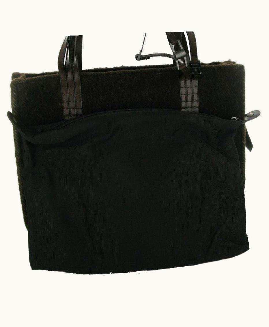 Chanel Chanel Collector Computer Bag In Brown Wool And Leather