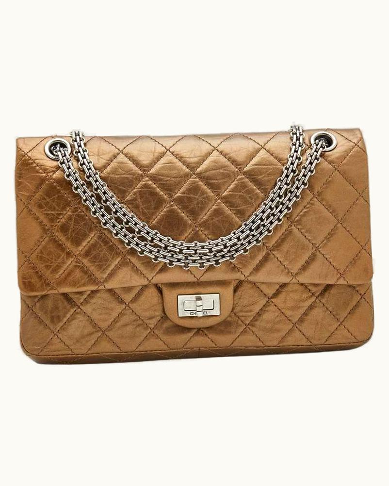 Chanel Chanel Bronze Quilted Caviar Leather Reissue 226 Flap Bag