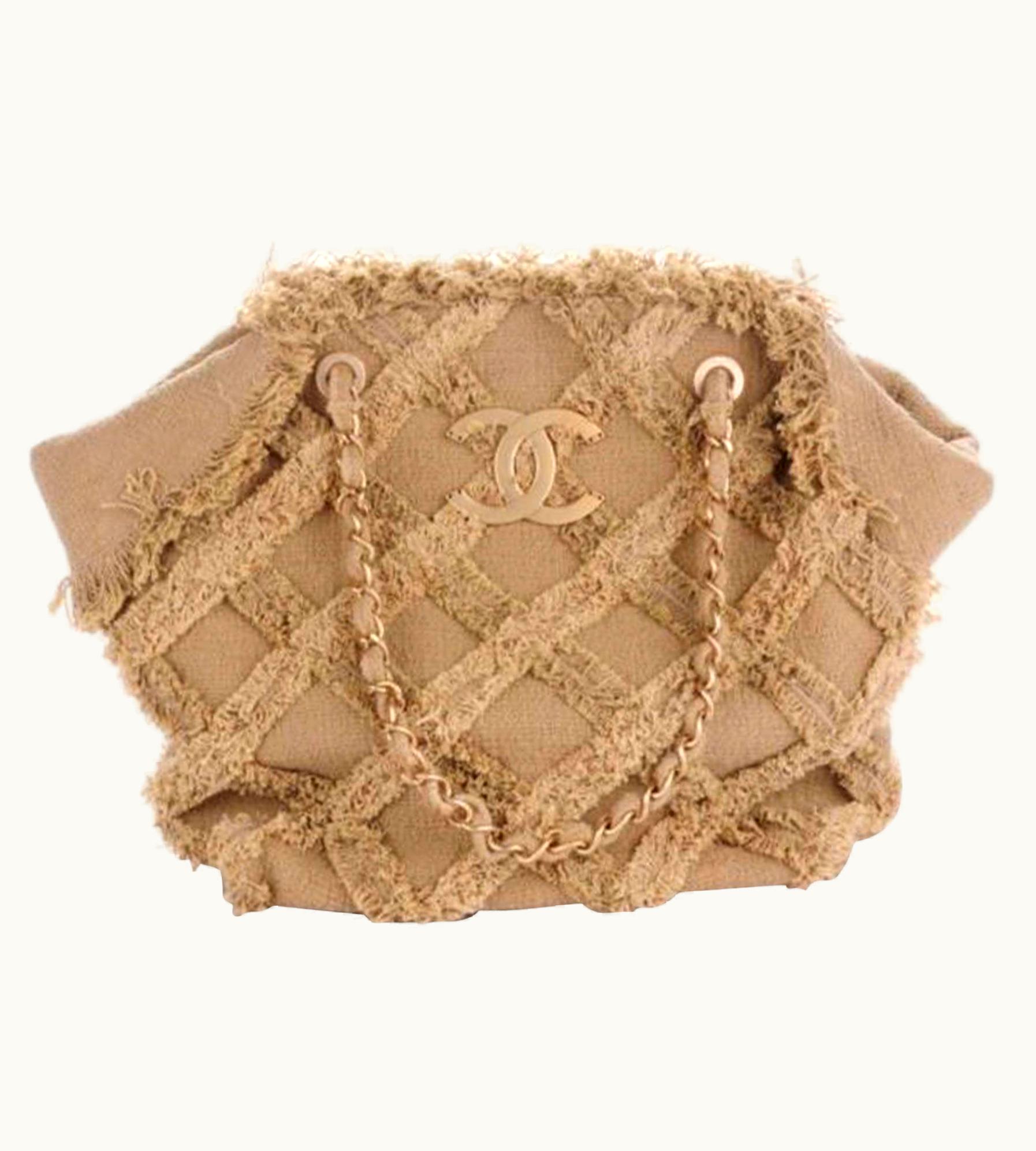 Chanel Chanel Organic Rope Woven Quilted Nature Beige Tweed Tote UZ0592880