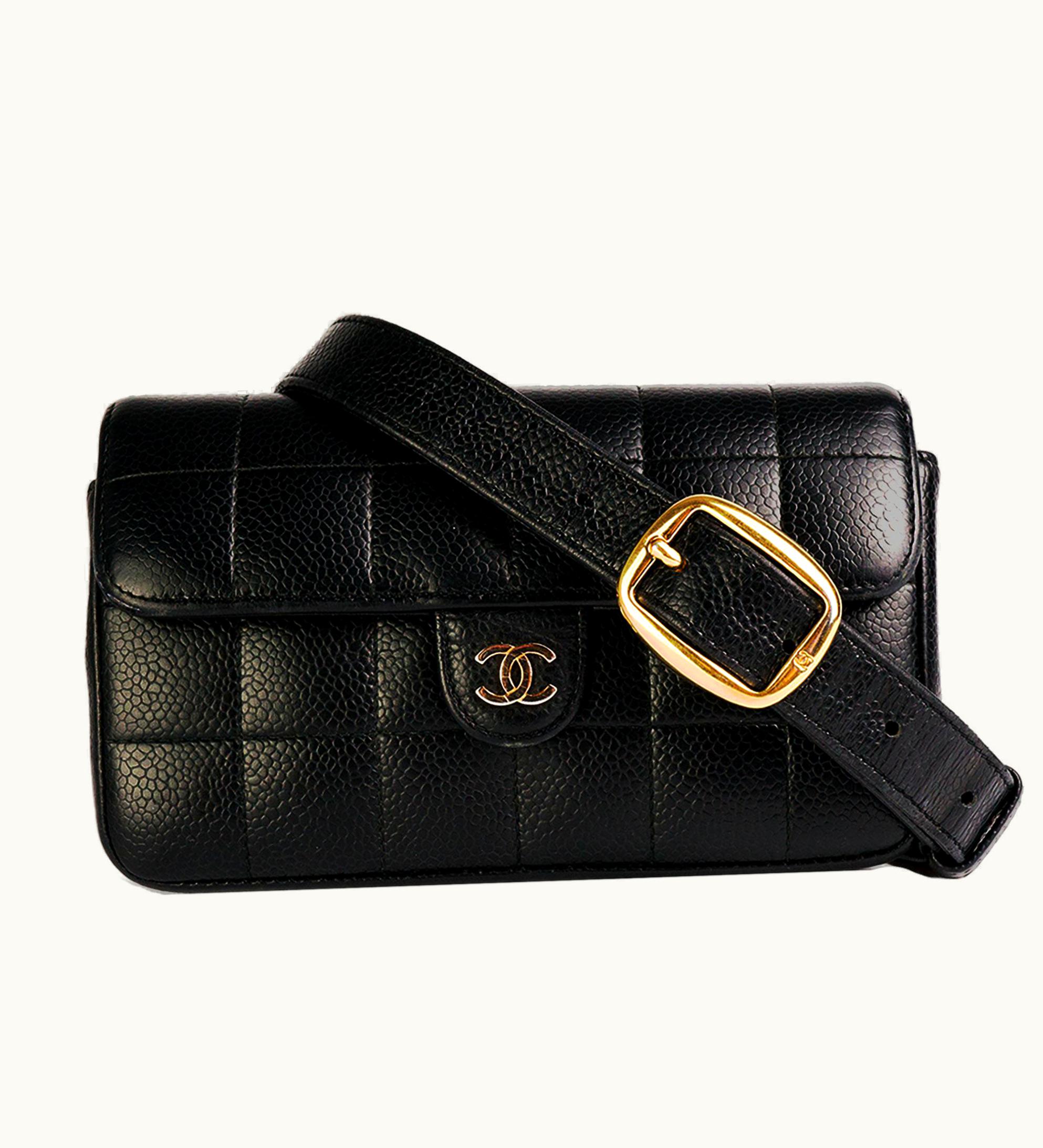 Chanel Chanel Vintage Caviar Mini Classic Flap Fanny Pack Waist Belt Bag