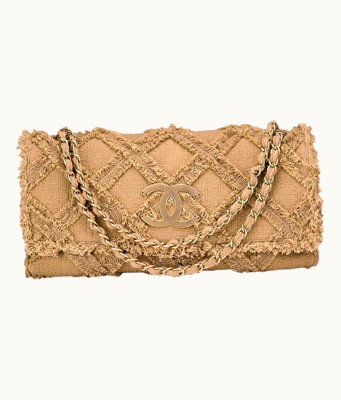 Chanel Chanel Limited Edition Crochet Nature Tweed Extra Large Flap Bag UZ0592913