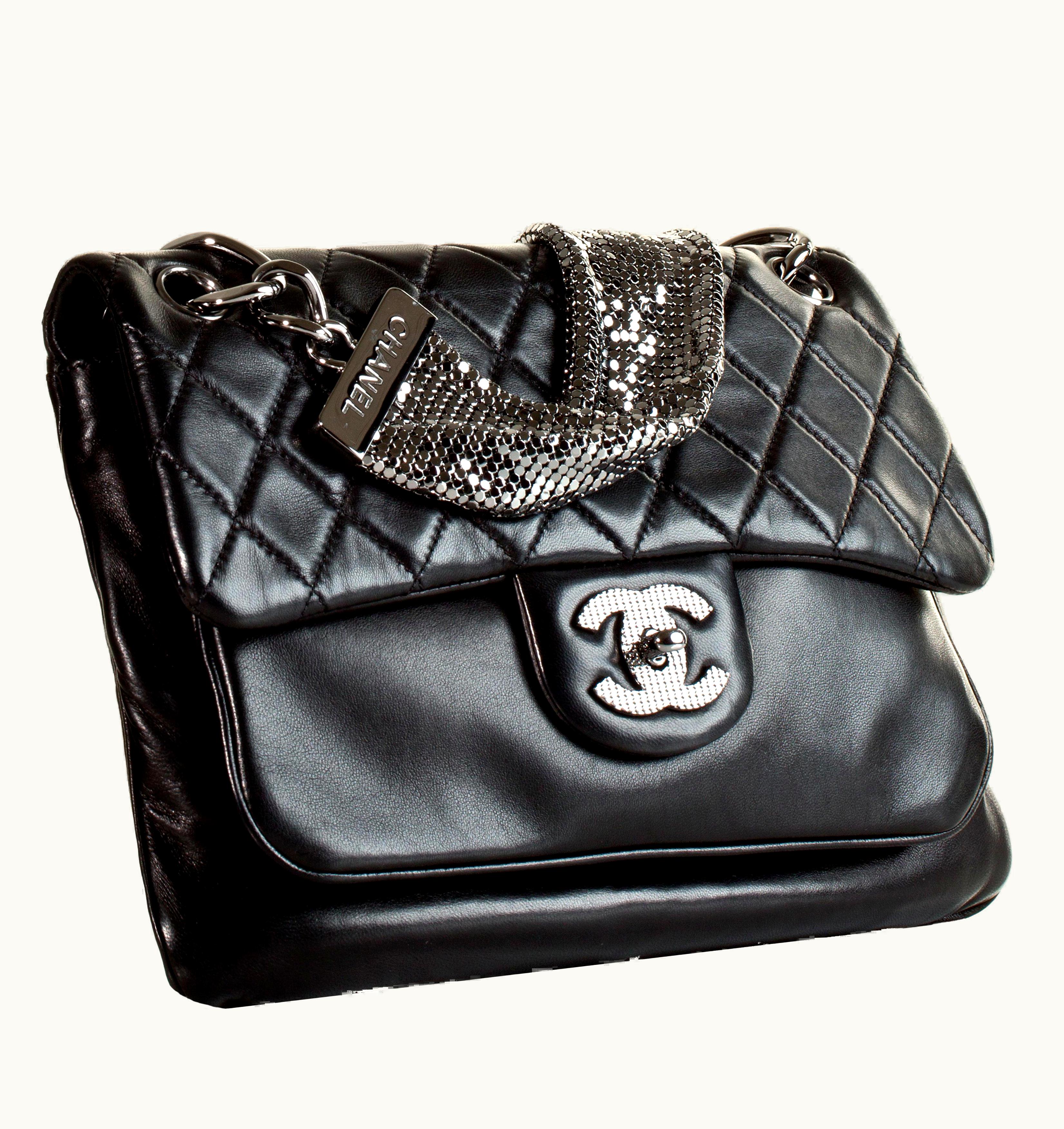 Chanel Chanel Metallic Mesh Limited Edition Soft Lambskin Leather Classic Flap Bag Rare