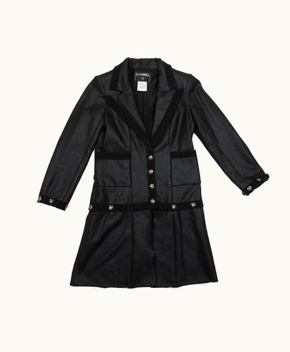 Chanel Chanel Dress Jacket In Black Cotton And Cashmere fr
