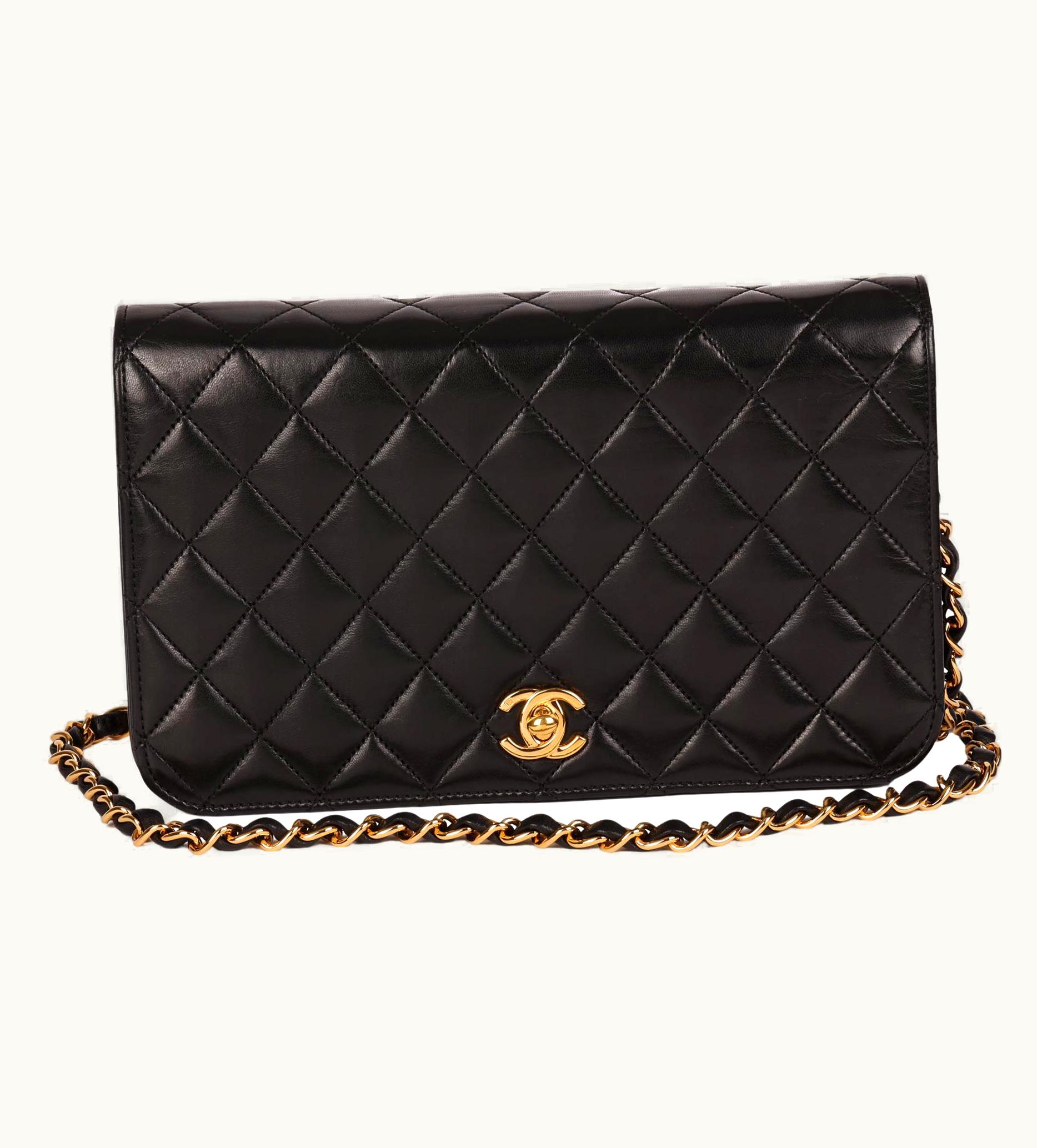 Chanel Chanel Black Quilted Lambskin Vintage Classic Single Full Flap Bag