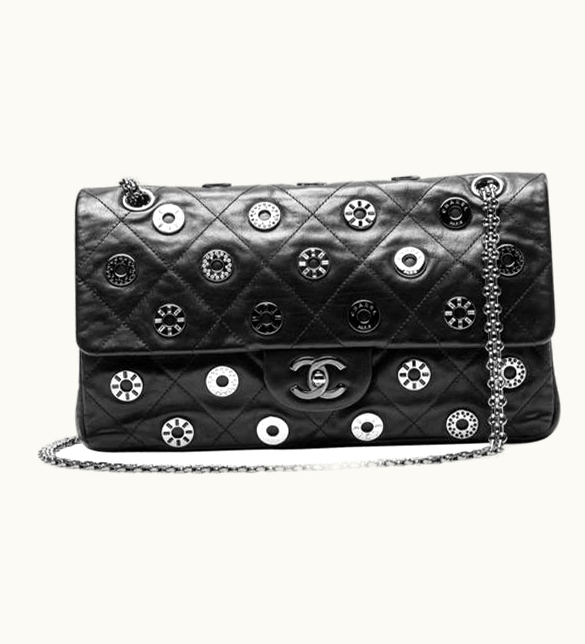 Chanel Chanel Classic Flap 2.55 Reissue Runway Rare Swarovski Lucky Charms Black Bag UZ0593011