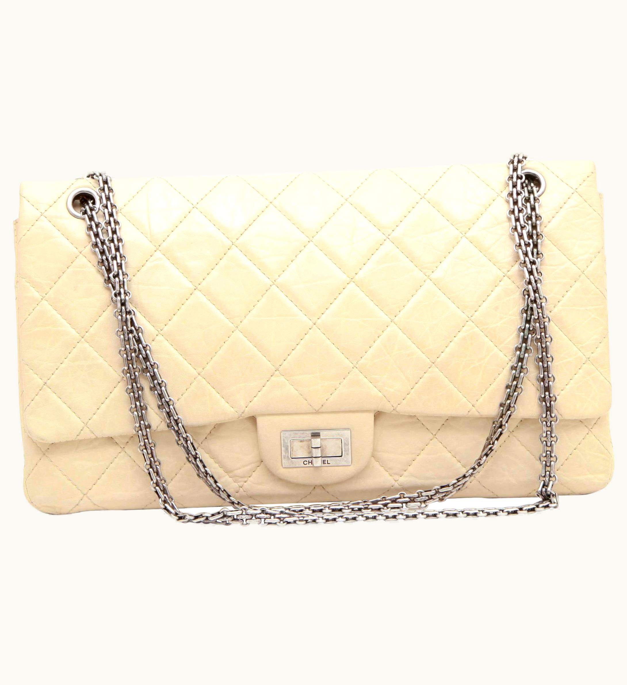 Chanel Chanel 'Maxi Jumbo' Double Flap Bag In Aged Ivory Leather