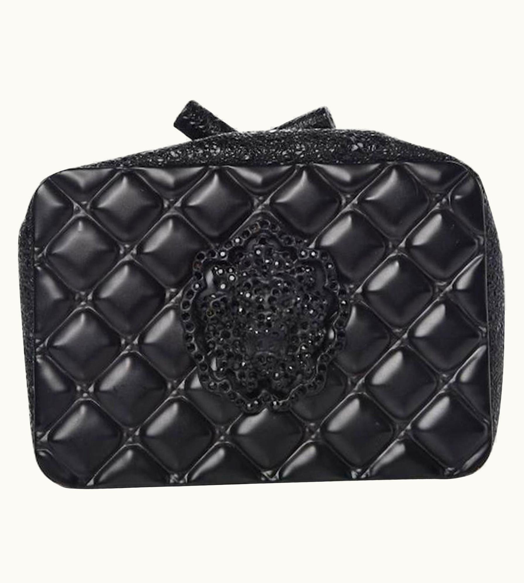 Chanel Chanel Minaudière Moscow Leo Runway Rare So Black Charcoal Grey Metal Clutch