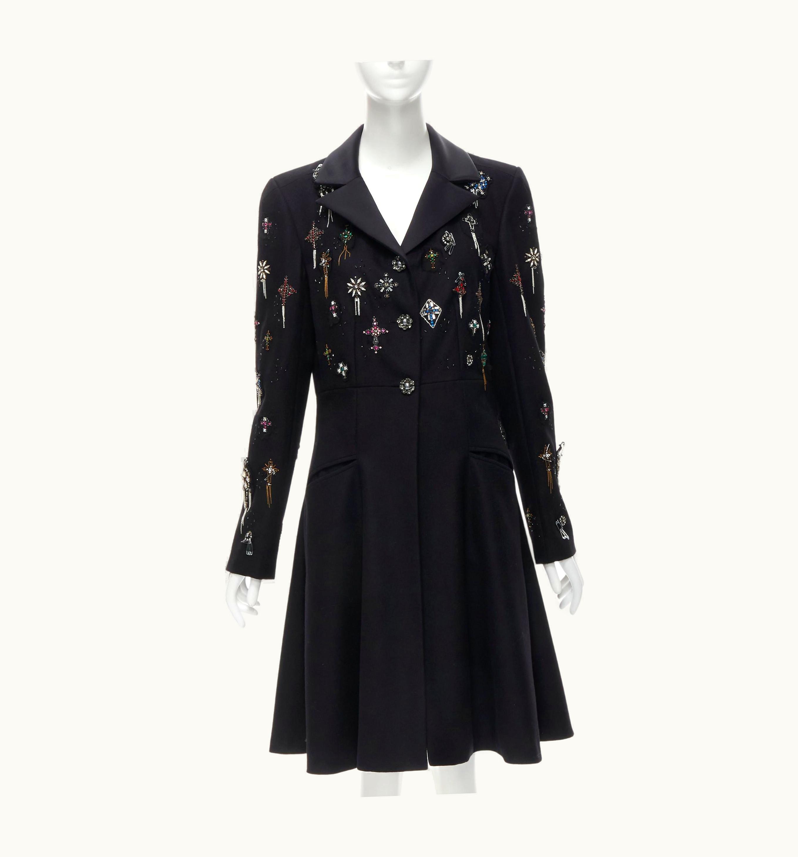 Chanel Chanel Paris London Metier D'art Lesage Punk Embellished Cashmere Coat