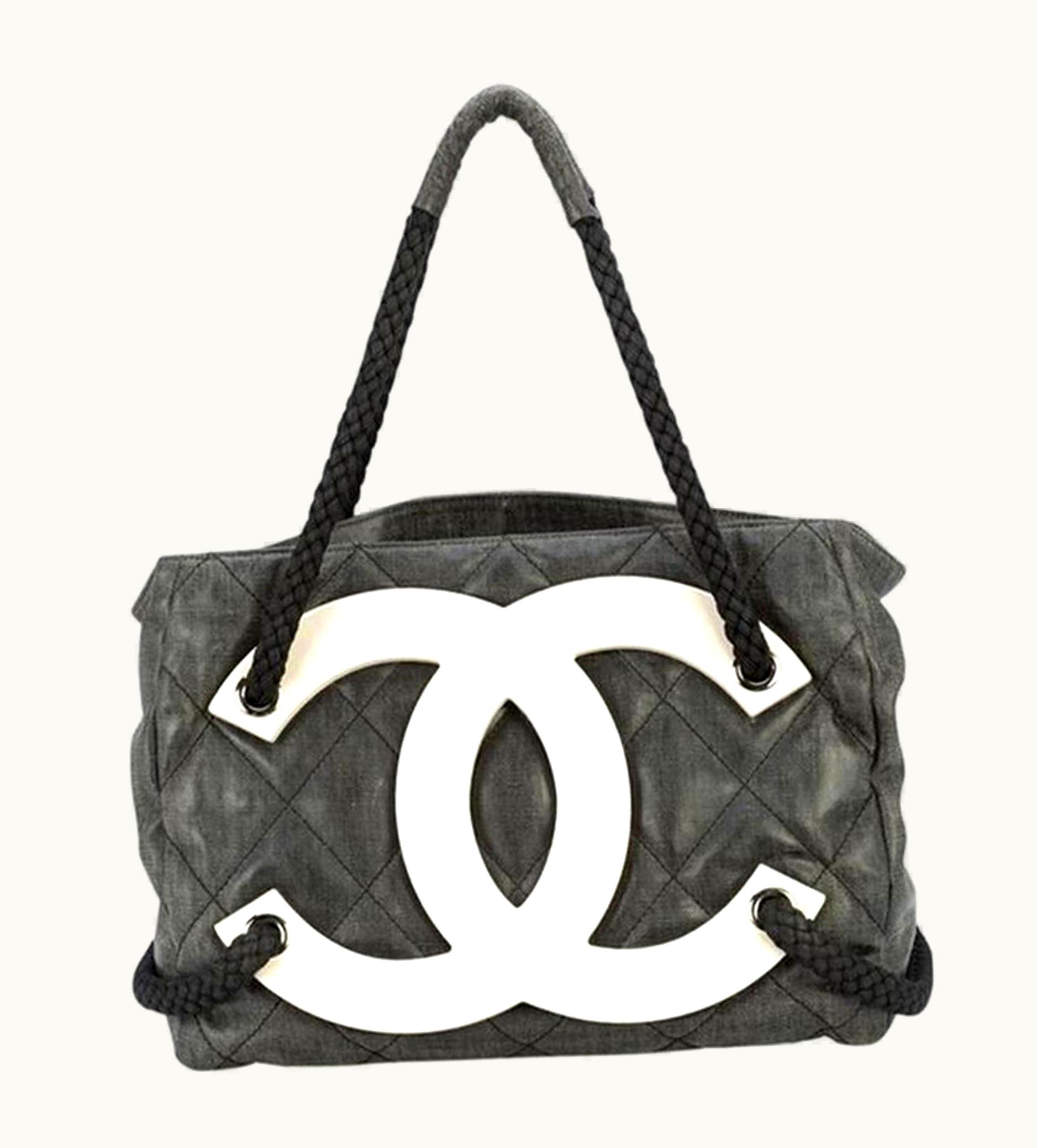 Chanel Chanel Rare Limited Edition Cruise Yacht Nautical Beach Black Coated Canvas Tote
