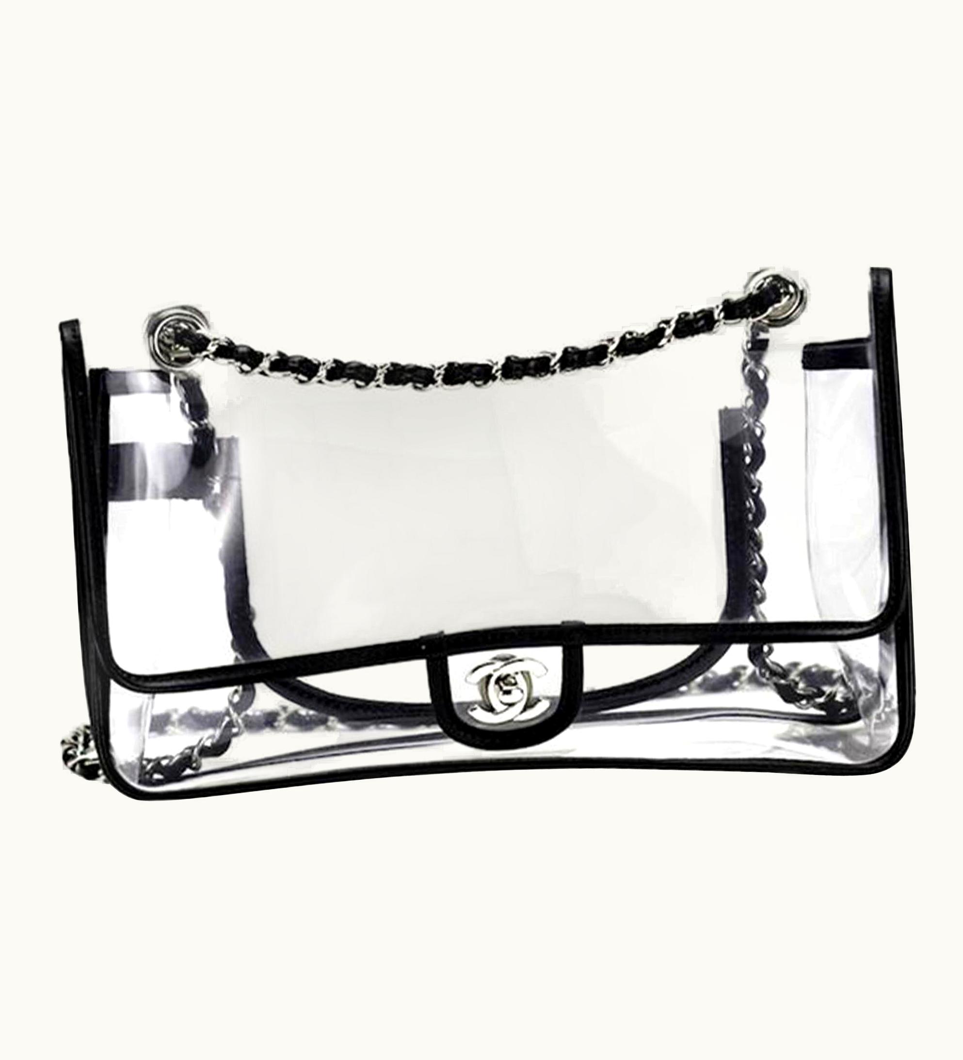 Chanel Chanel 2.55 Reissue Transparent Classic Flap Black Lamb Leather Vintage Flap Bag