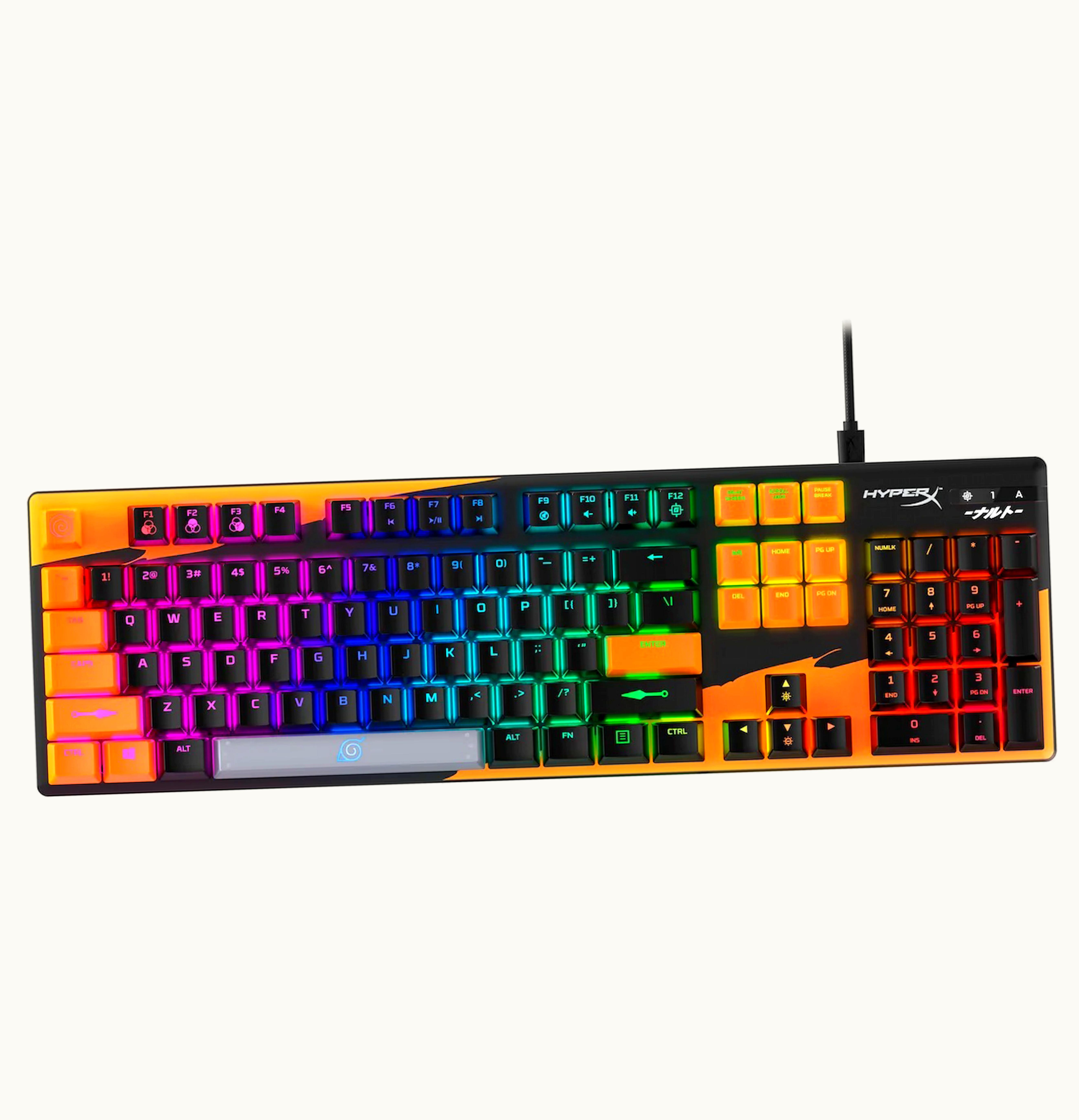 HyperX HyperX Naruto Shippuden Collection Alloy Origins Mechanical Gaming Wired Keyboard Naruto Edition 67J25AAABA Orange