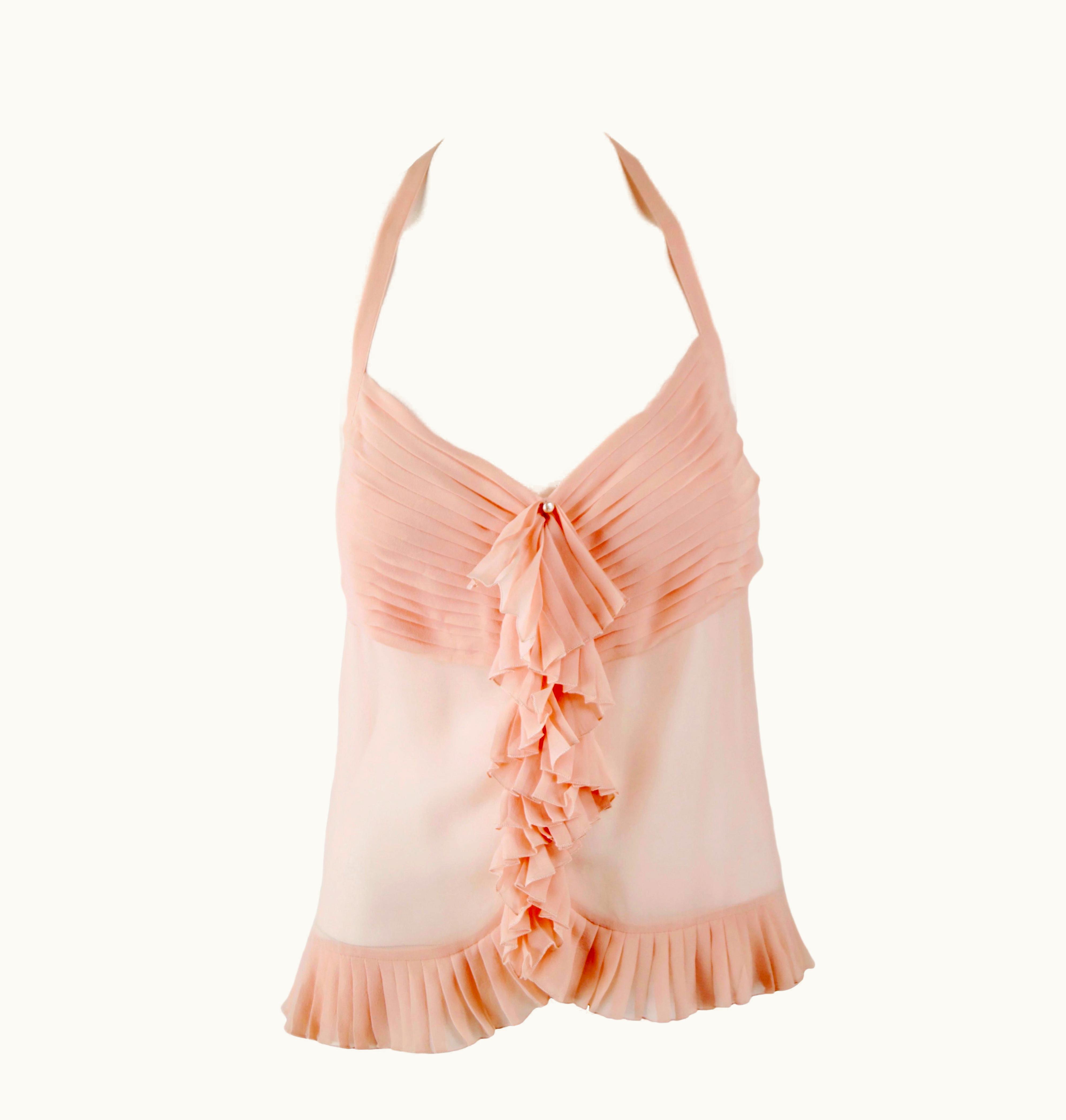 Chanel Chanel Silk Pink Top Fall 2003 03a