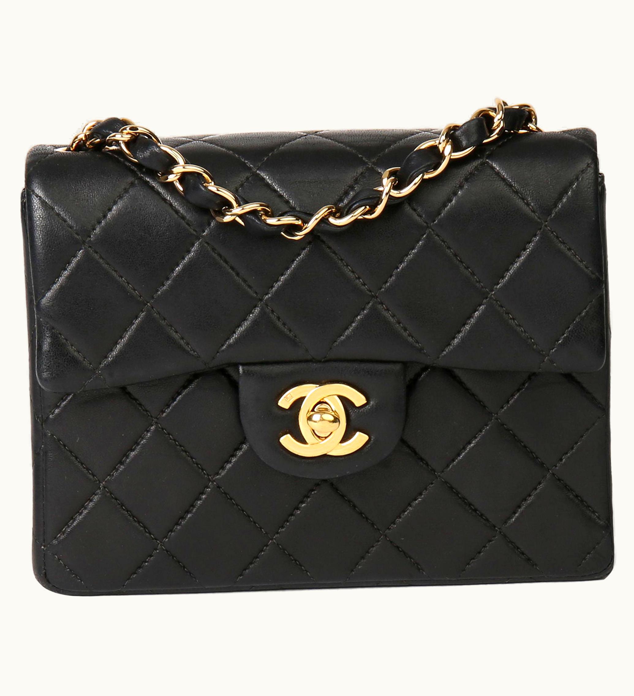 Chanel 2003 Chanel Black Quilted Lambskin Mini Flap Bag