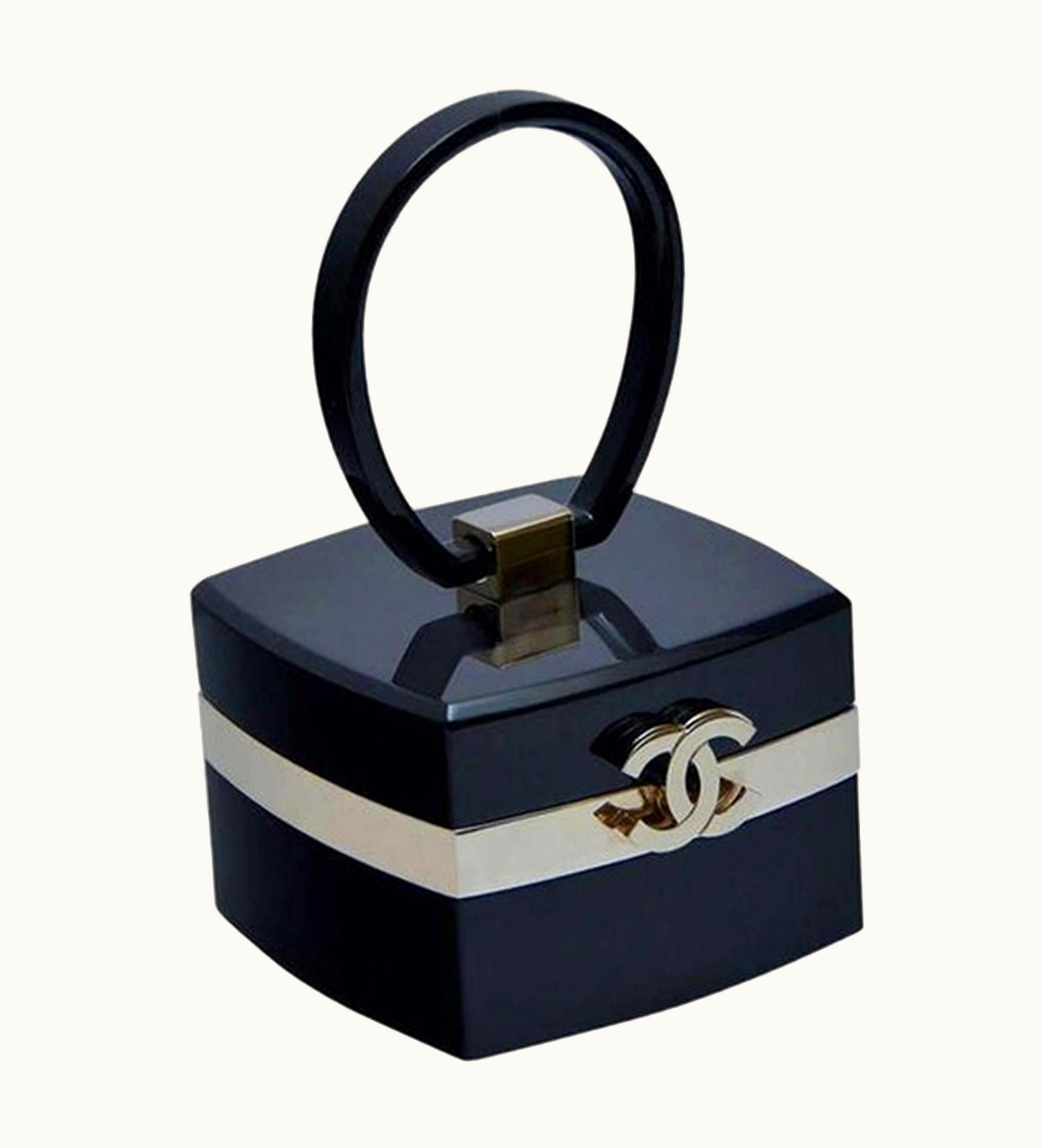 Chanel Chanel Rare 2004 Runway Vintage Mini Trunk Vanity Case Lucite Small Minaudière