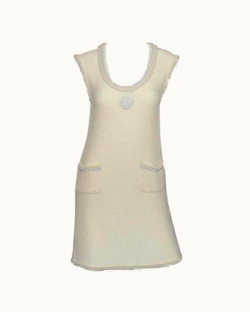 Chanel Chanel 2005 Fall Ready To Wear Cashmere Pearl Dress