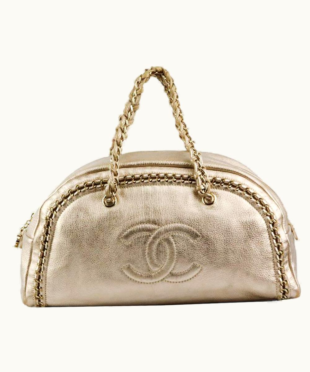 Chanel Chanel 2006 Luxe Ligne Large Metallic Leather Shoulder Bag