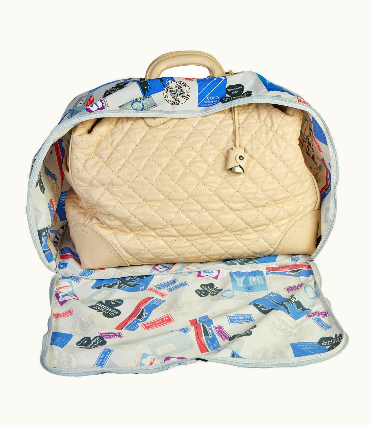 Chanel Chanel Paris York Cream Traveler Weekender Bag