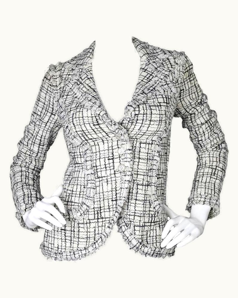 Chanel Chanel 2006 Black & White Tweed Jacket