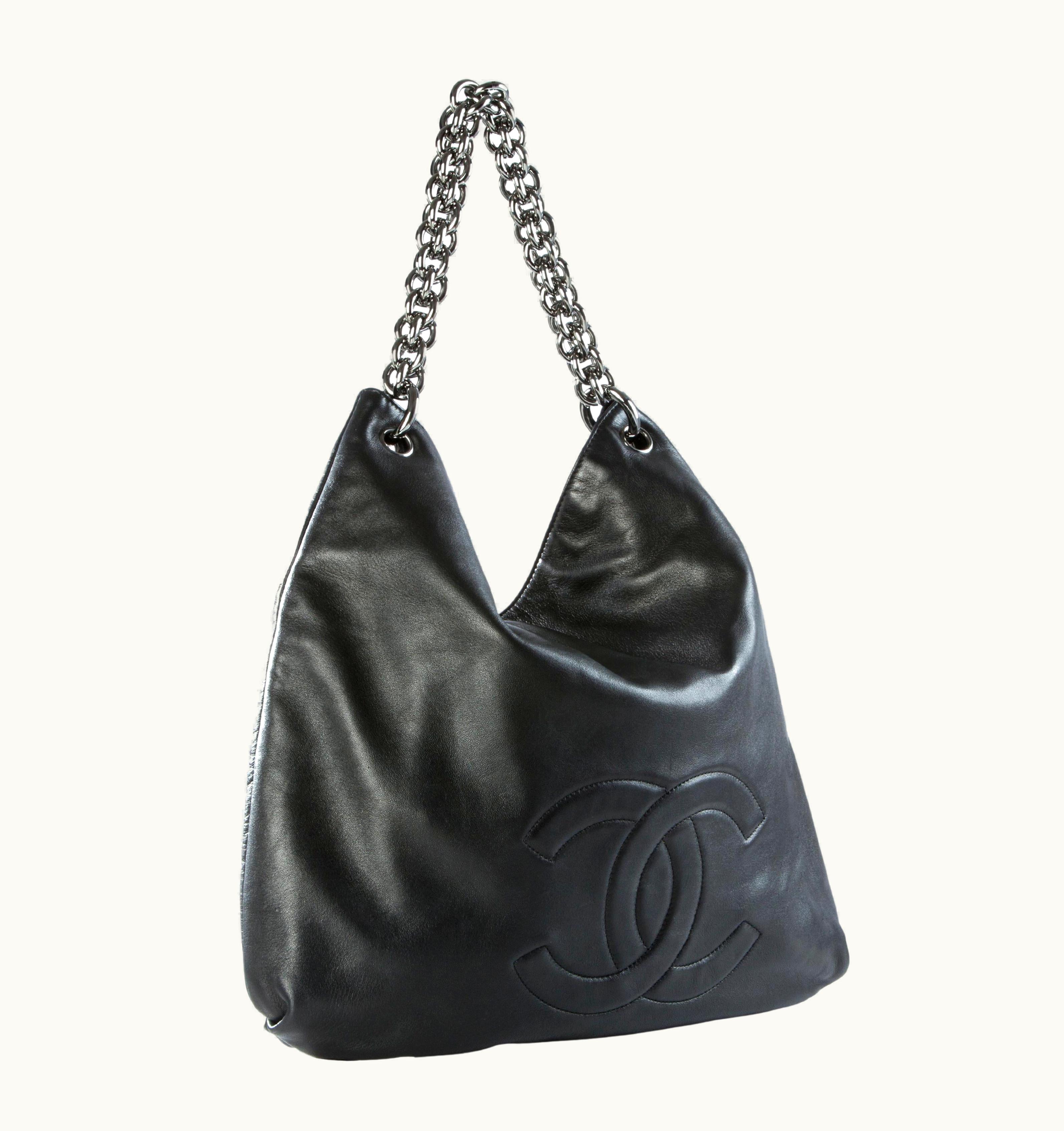 Chanel Chanel Modern Thick Chunky Chain Soft Lamb Hobo Slouchy Tote