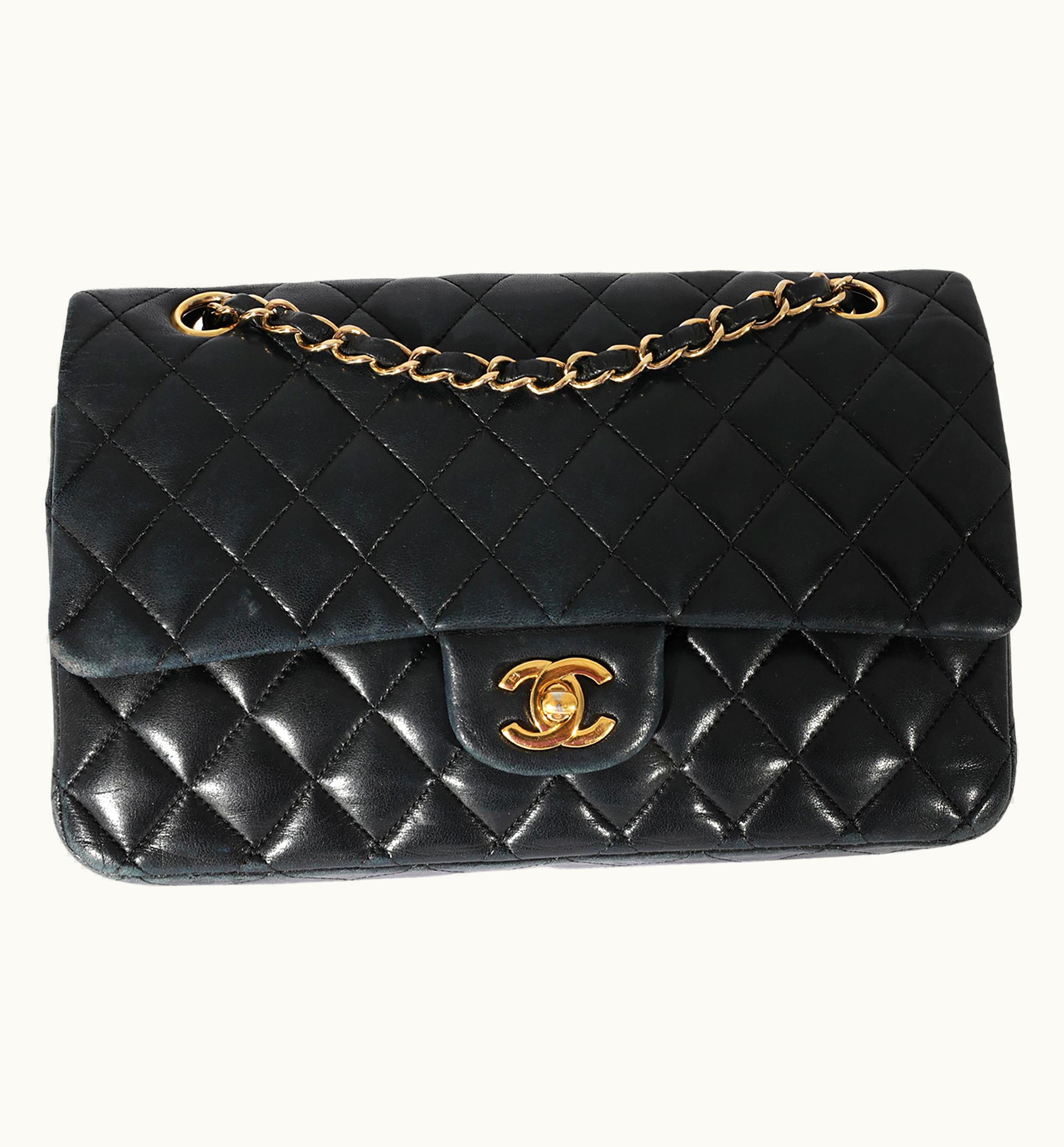 Chanel Black Chanel Quilted Lambskin Medium Classic Double Flap Bag