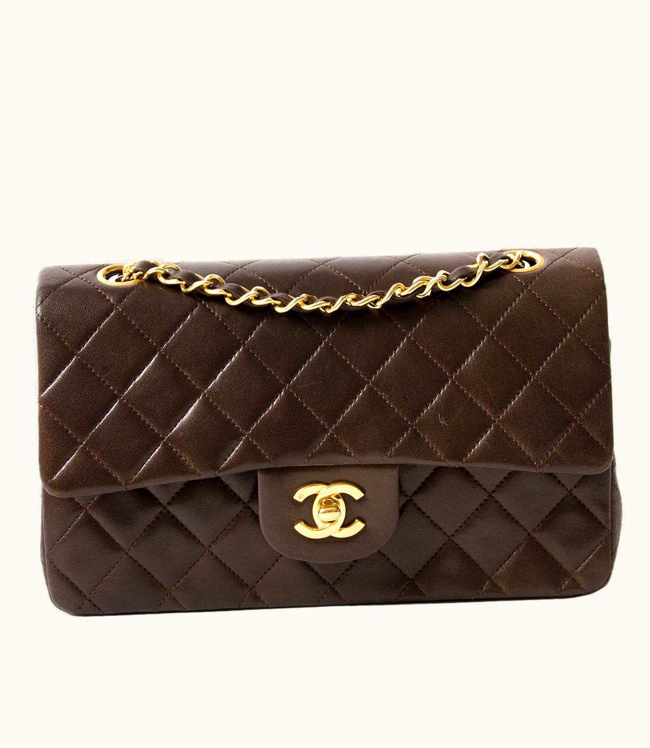 Chanel Chanel Small Classic Flap Bag In Chocolate Brown Ghw