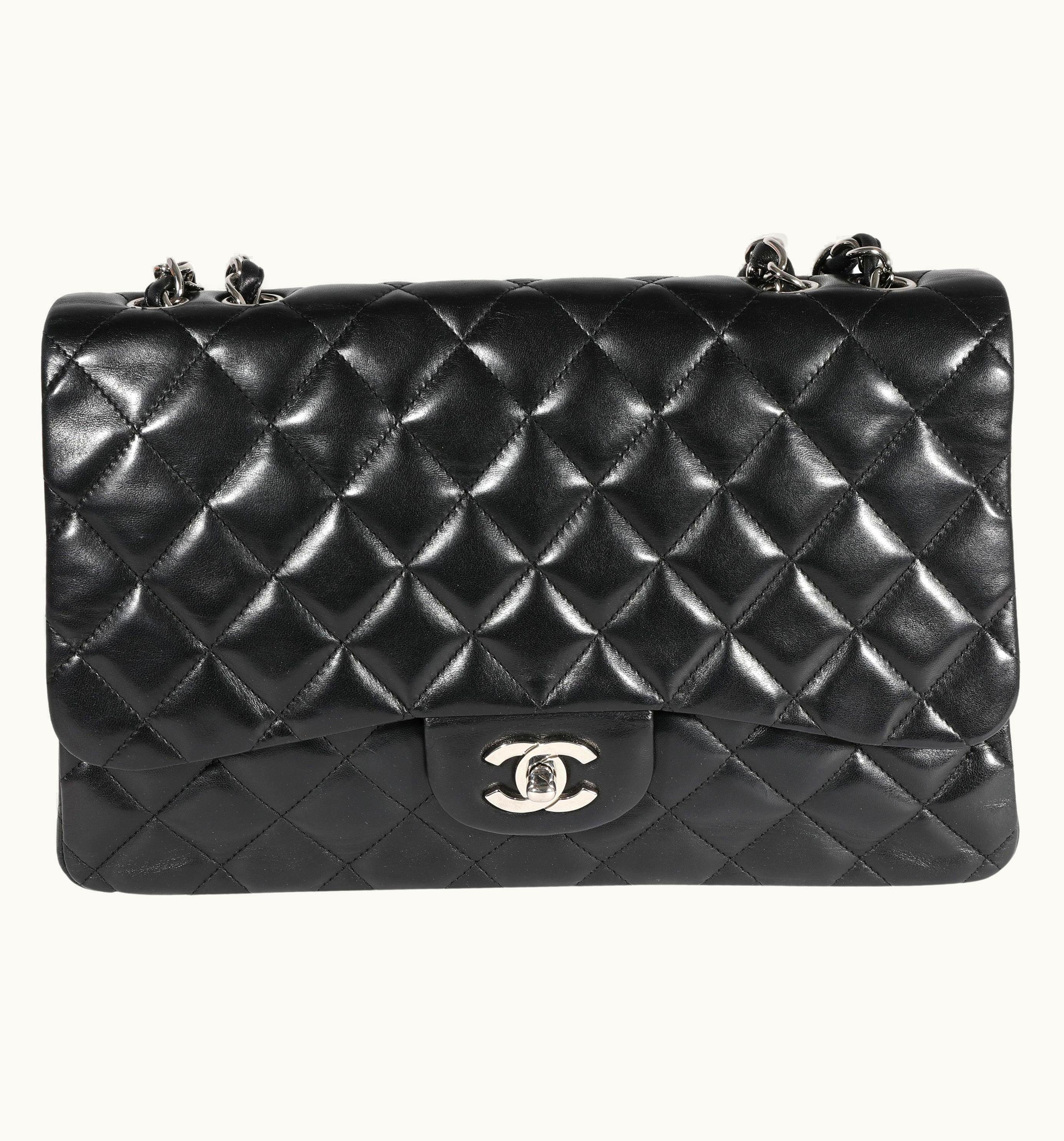 Chanel Chanel Black Quilted Lambskin Jumbo Classic Single Flap Bag UZ0593607