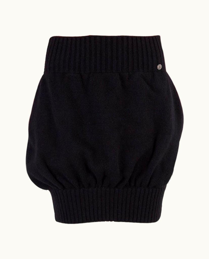 Chanel Chanel Black Cashmere Balloon Knit Mini Skirt