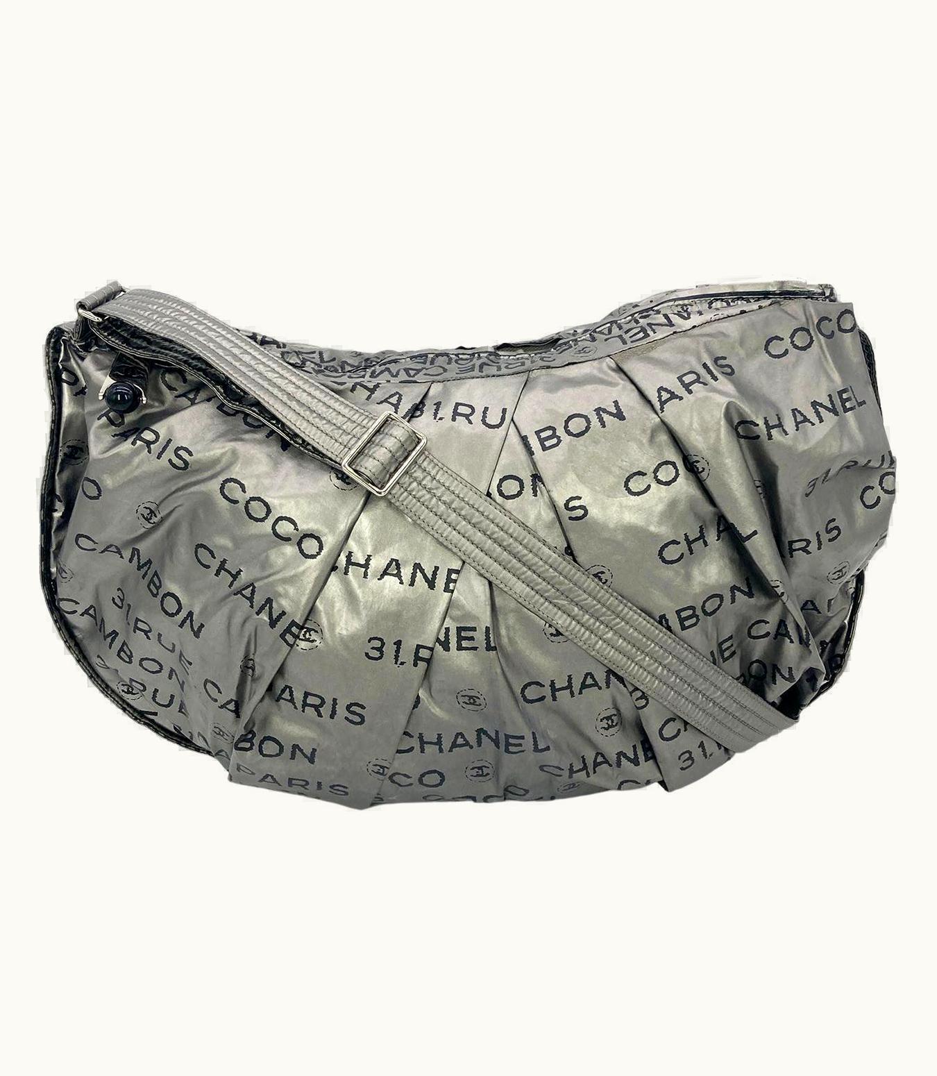 Chanel Vintage Chanel Silver Nylon Unlimited 31 Rue Cambon Shoulder Bag