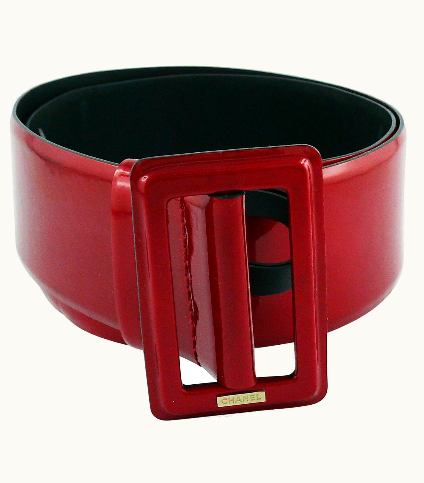 Chanel Chanel 2009 Paris Moscou Runway Red Patent Belt