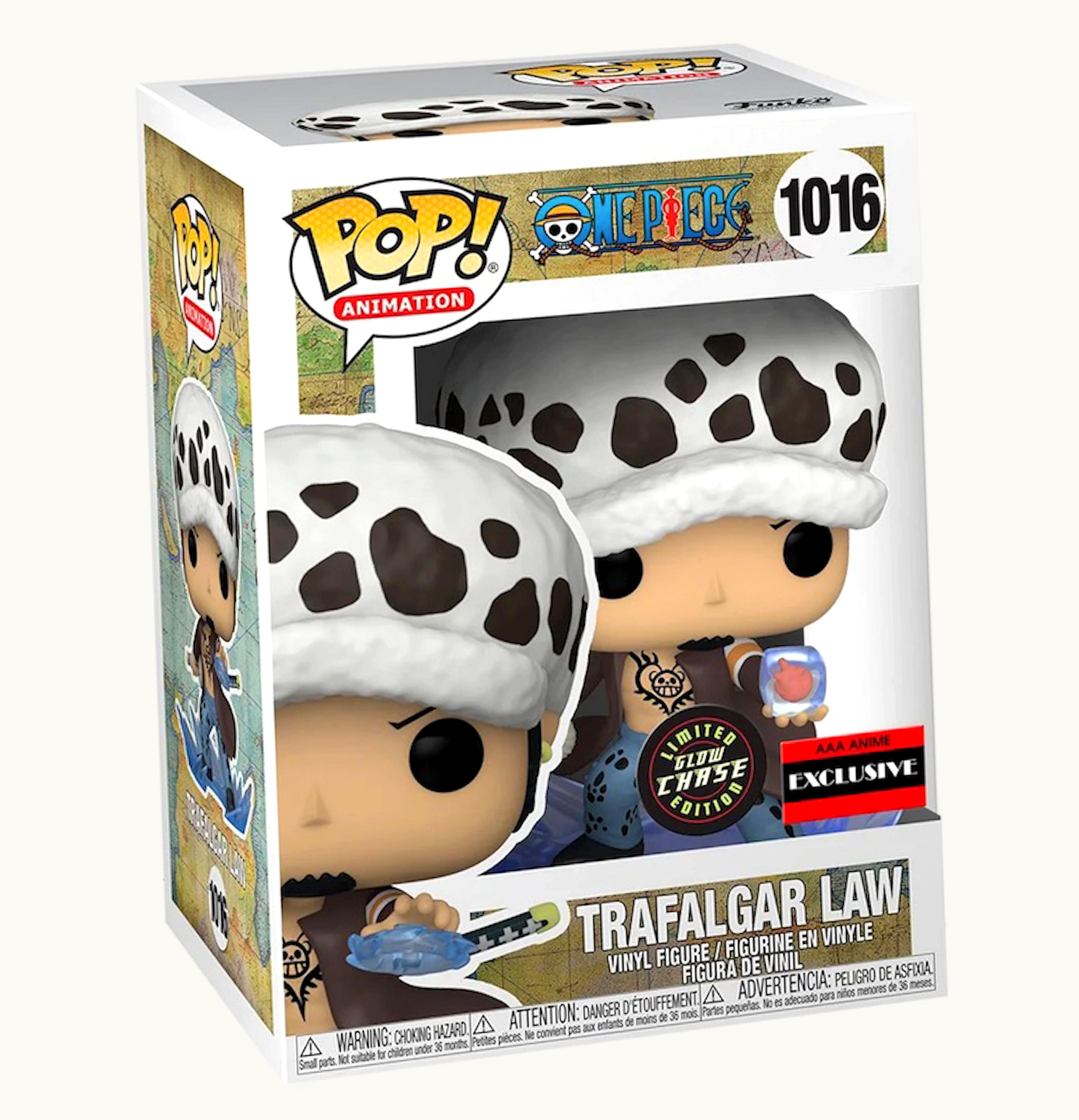 Funko Funko Pop Animation One Piece Trafalgar Law AAA Anime Glow Chase Exclusive Figure 1016