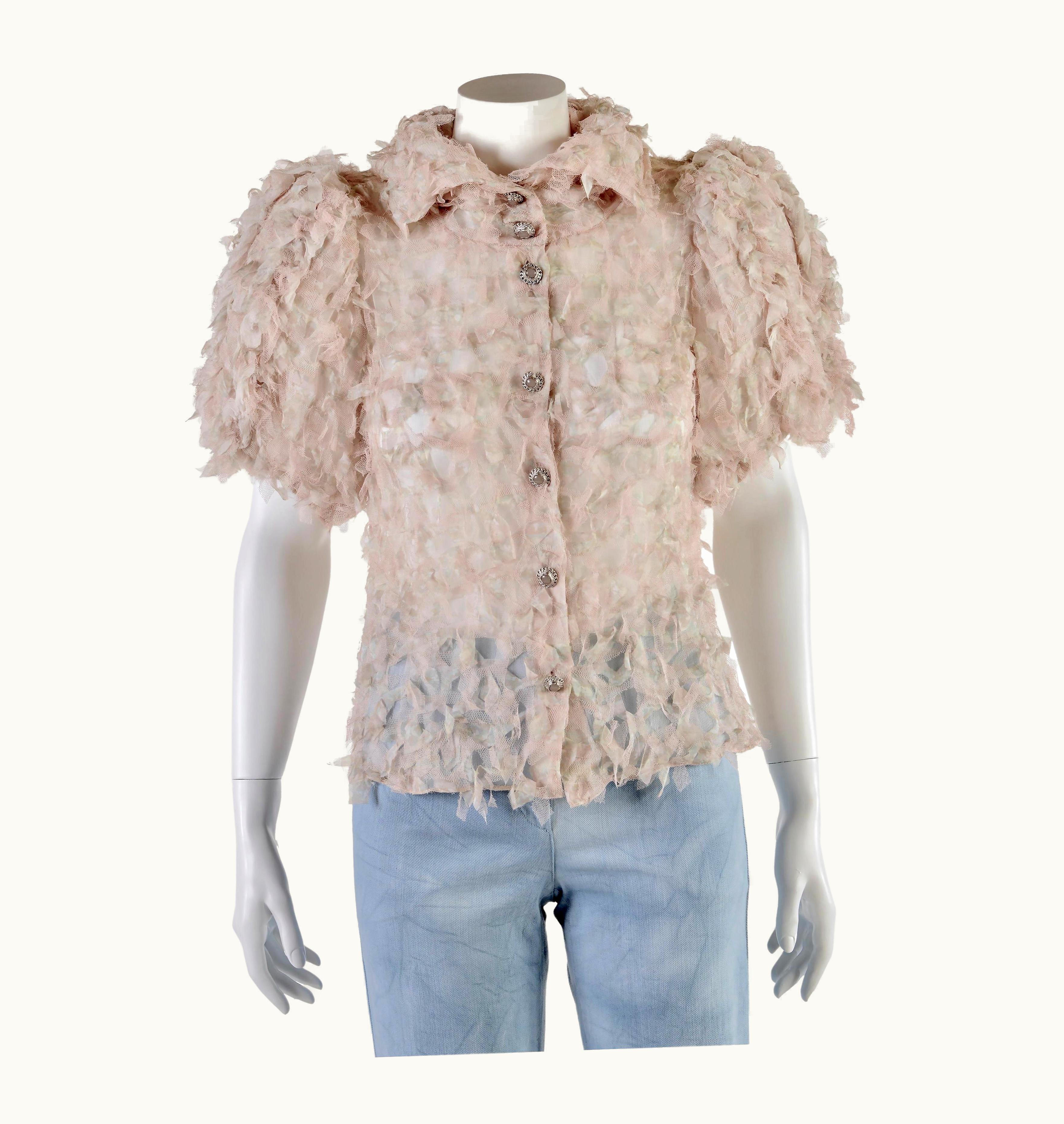 Chanel Chanel Pink Silk Jacket Spring 2010 10 P