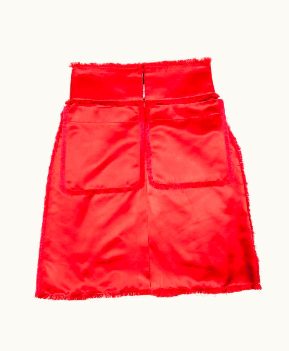Chanel Chanel Paris-Shanghai 2010 Skirt In Red Duchesse Satin fr