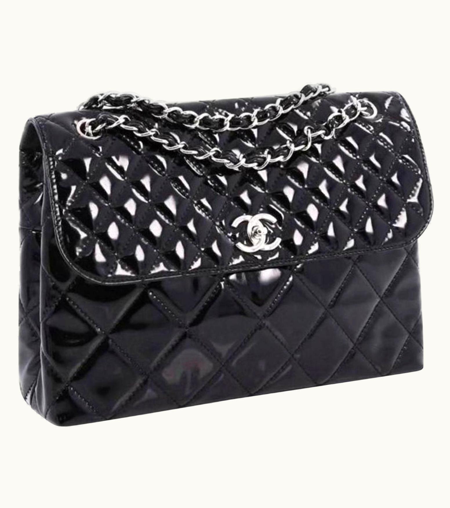 Chanel Chanel Business Flap Patent Single Flap Maxi Size Bag (Circa 2010)