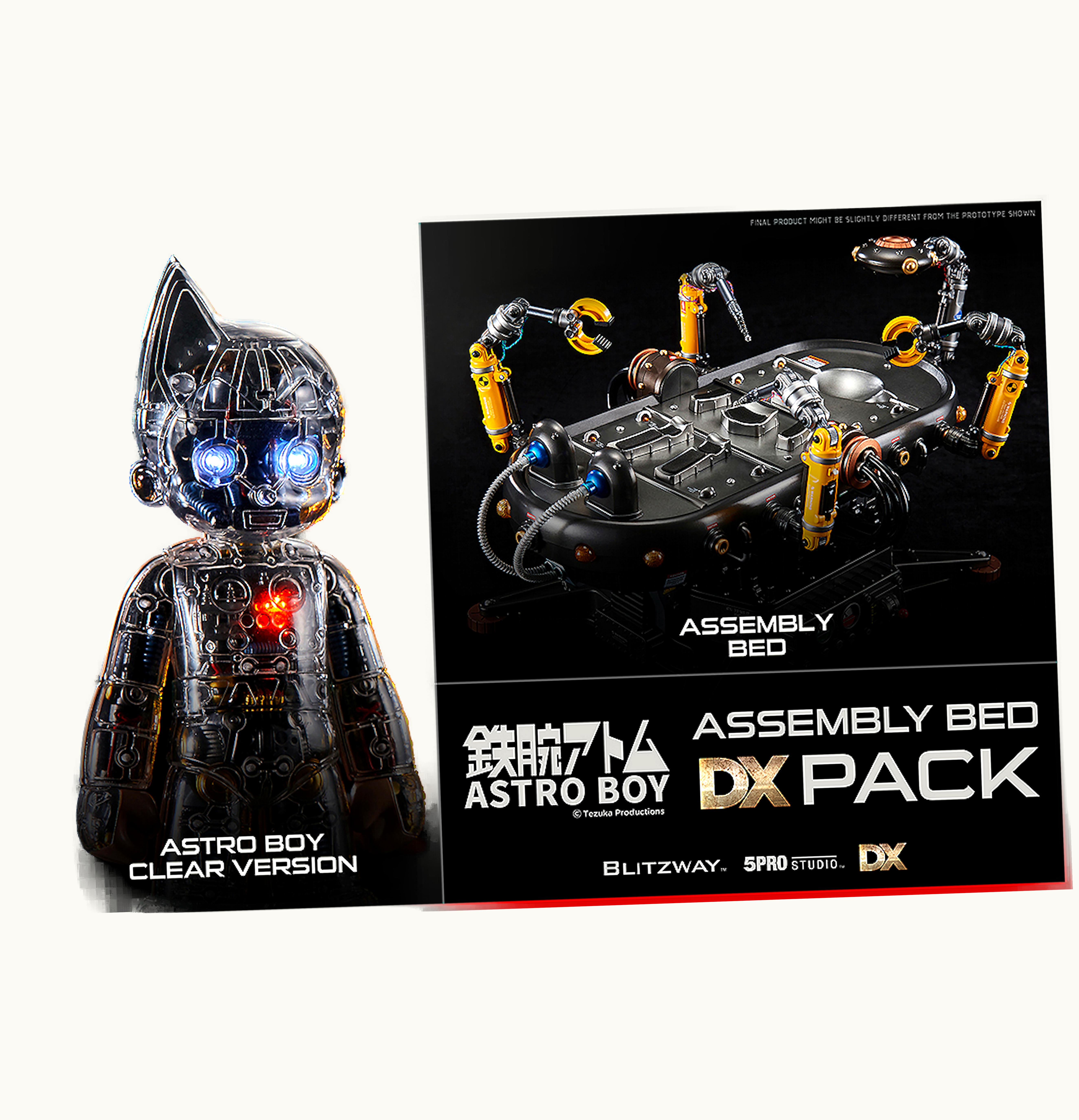 Blitzway Blitzway Astro Boy Assembly Bed DX Pack Clear Version And Assembly Bed Pack Superb Anime Figure Silver