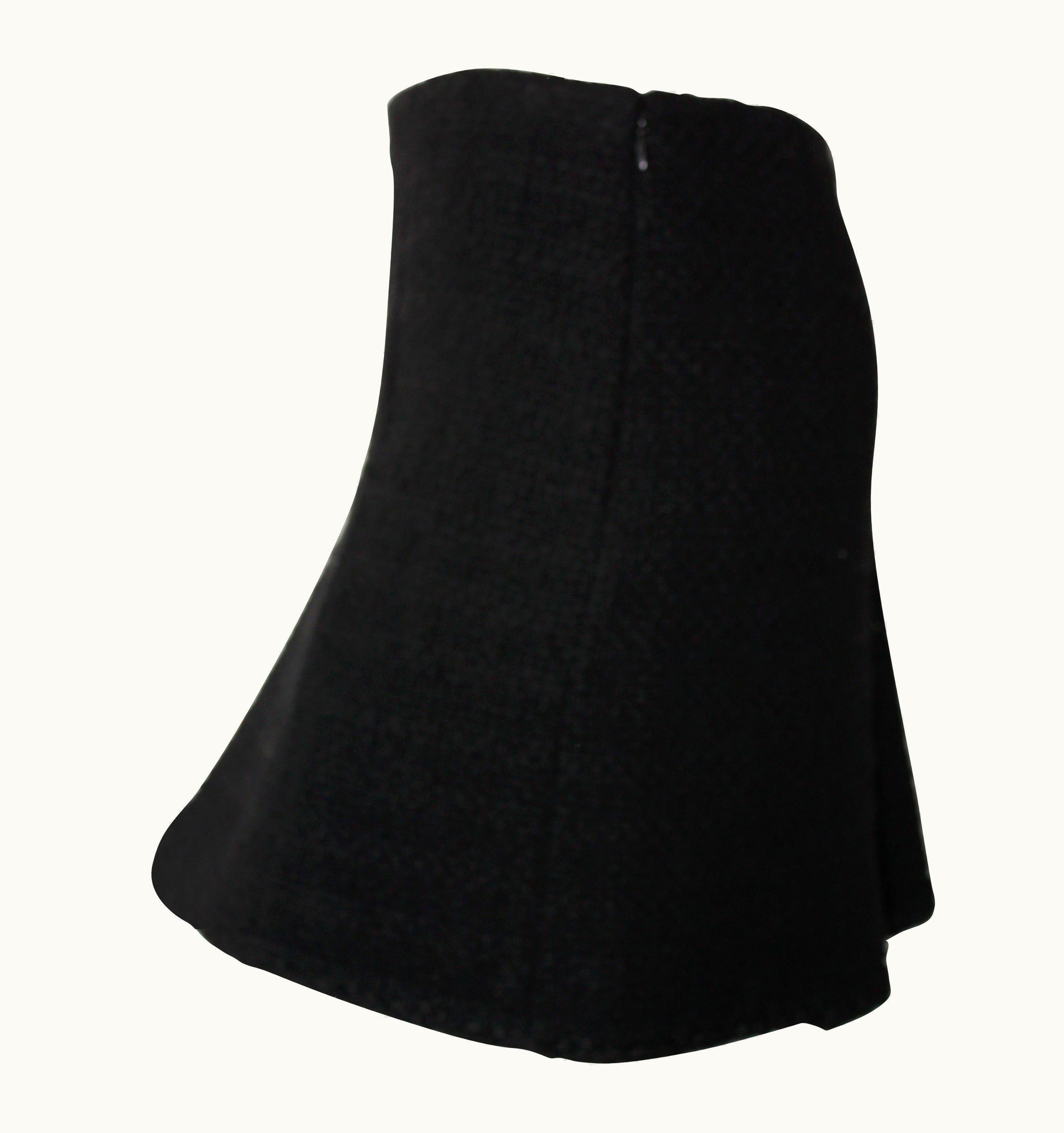 Chanel Chanel Black Tweed Skirt Nbw