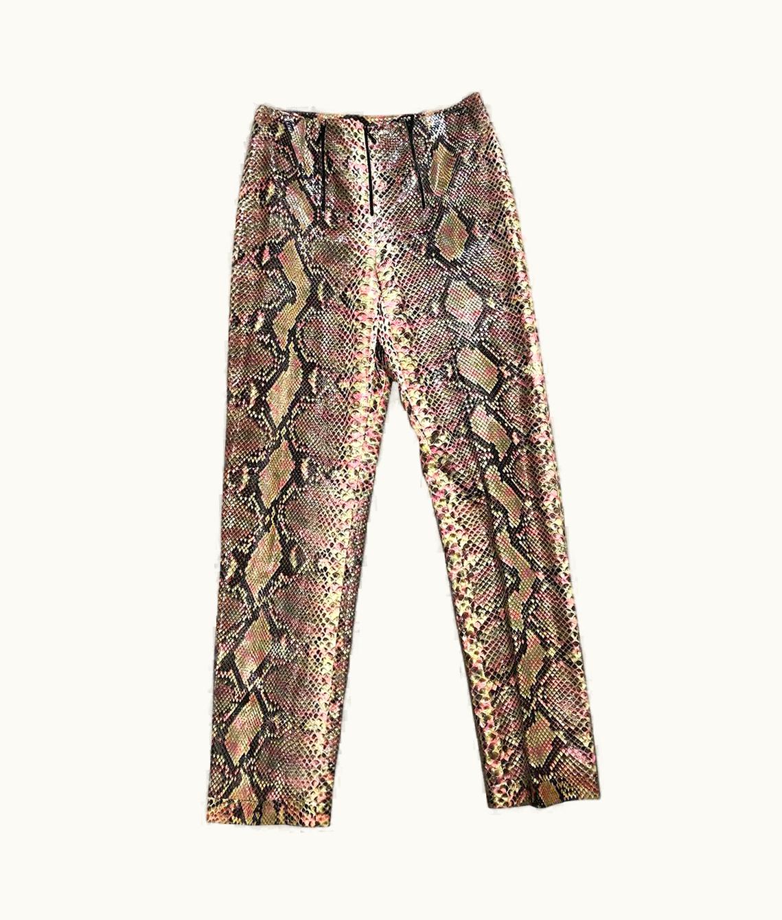 Chanel Chanel Python Snakeskin Multicolor Pants