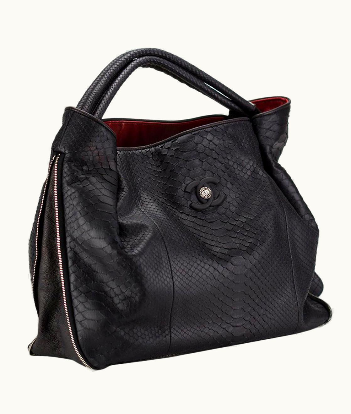 Chanel Chanel Boating Python Large Classic Shopper Zippered Expandable Tote