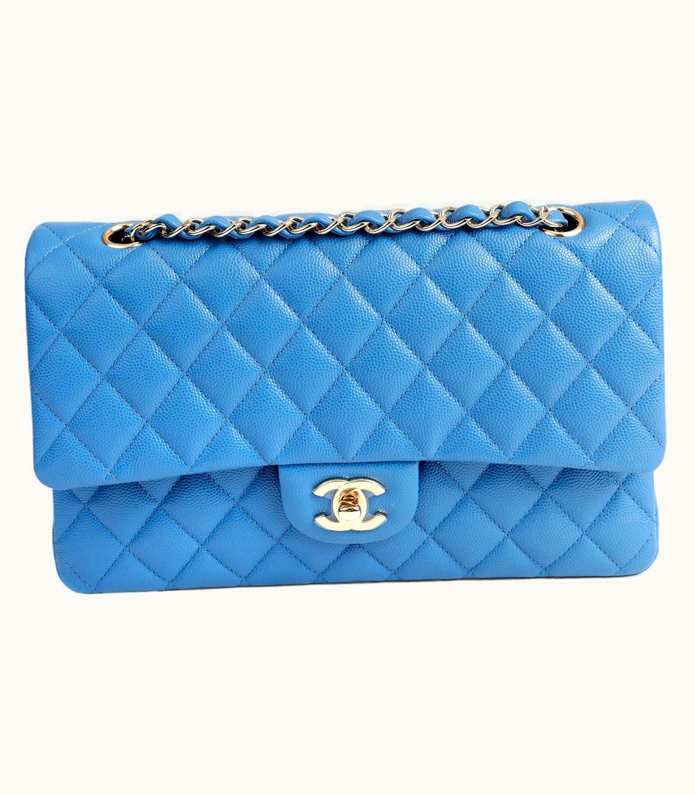 Chanel Chanel Periwinkle Caviar Leather Medium Classic Flap Bag