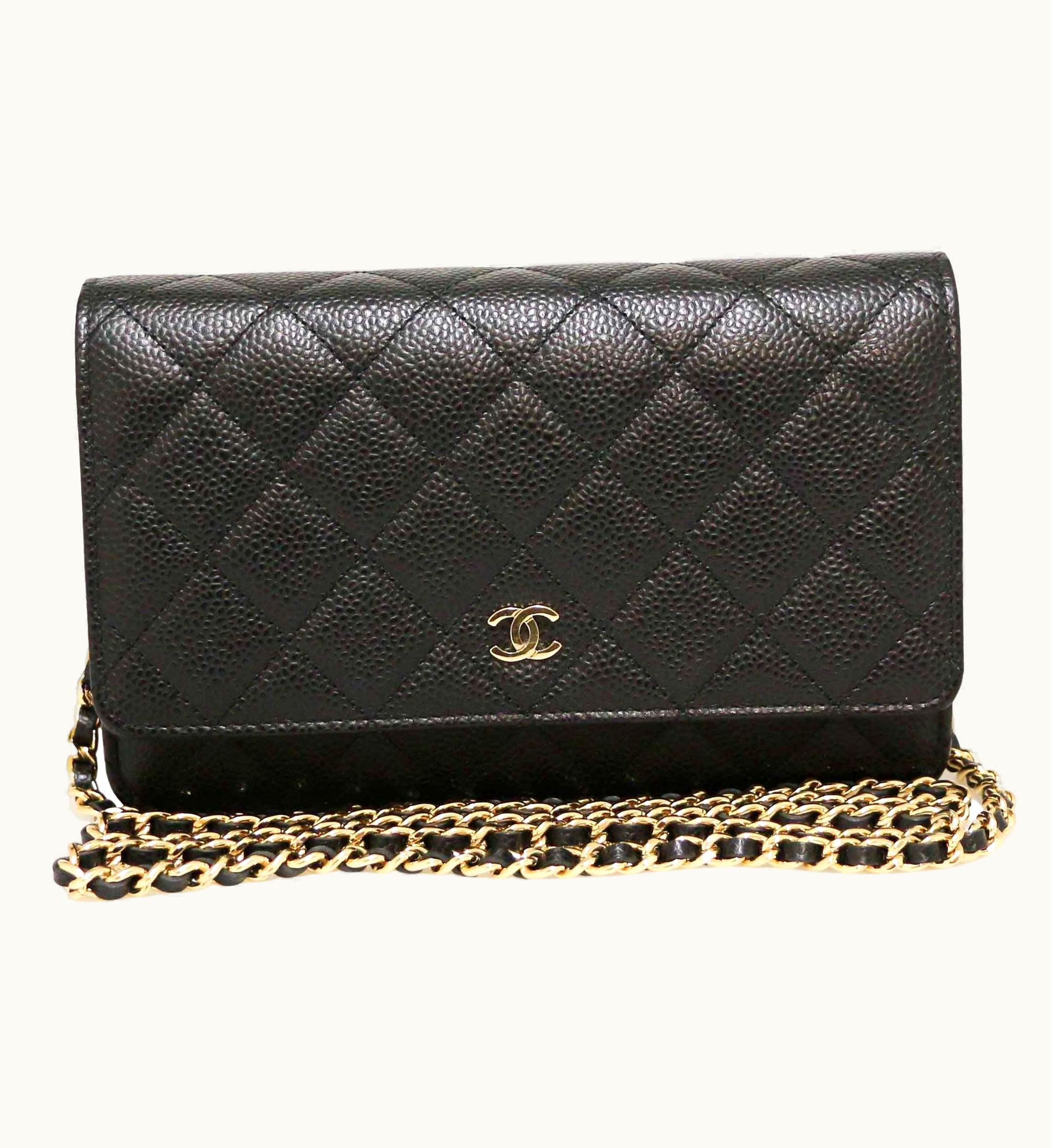 Chanel Chanel Wallet On Chain In Black Caviar Calfskin