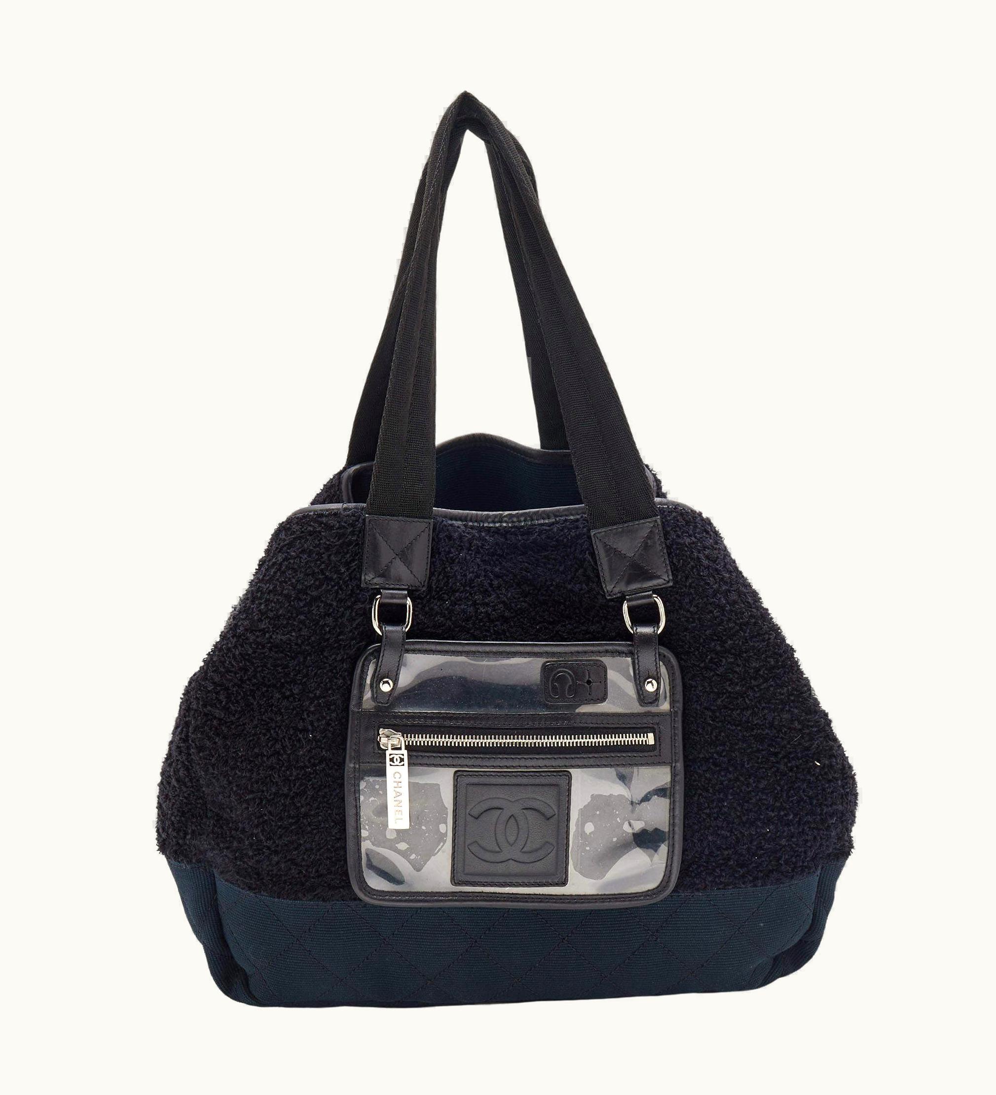 Chanel Chanel Black Fabric And Canvas Front Pocket Tote UZ0594032