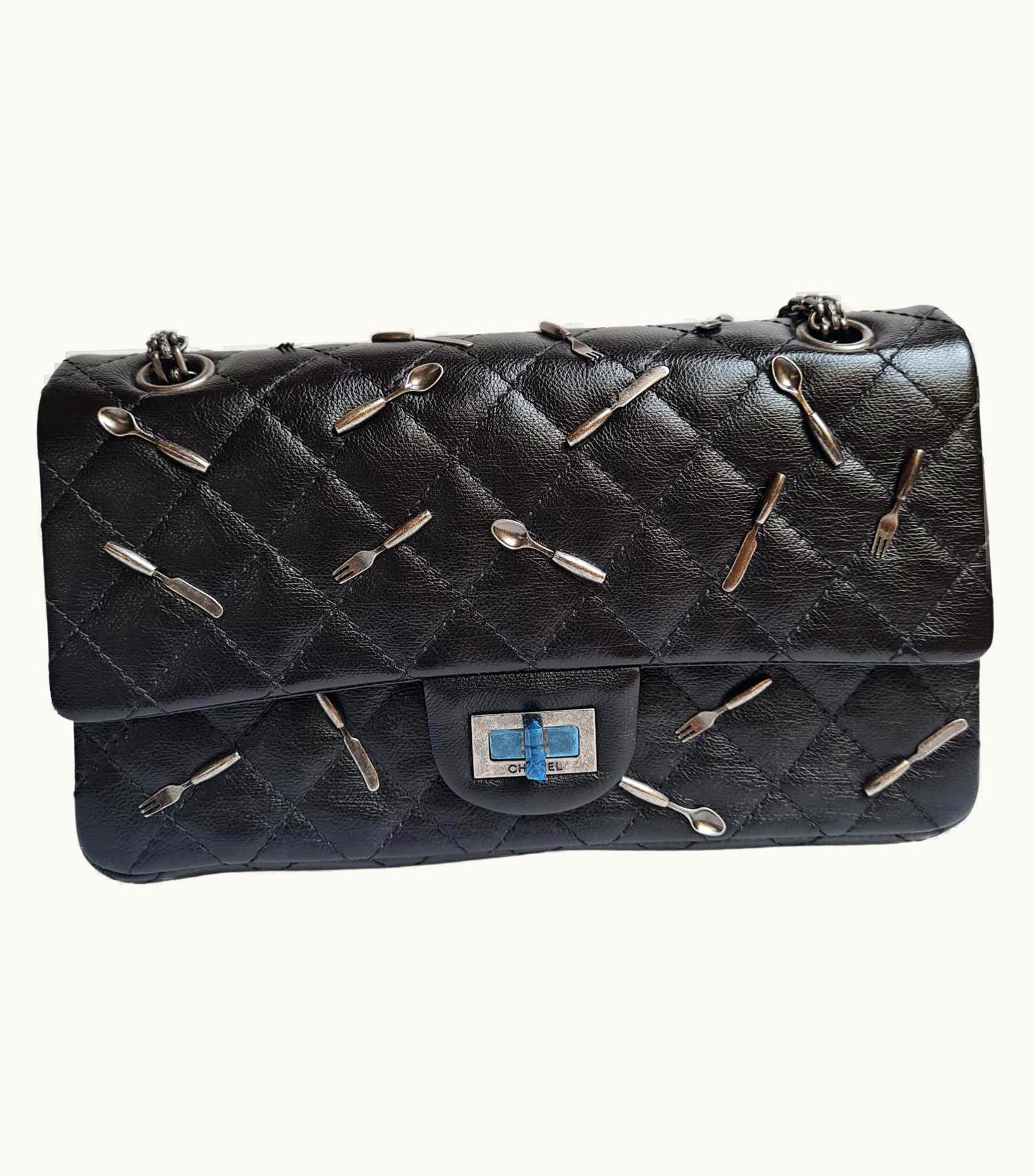 Chanel Chanel Black Brasserie 2.55 Reissue Crossbody Bag