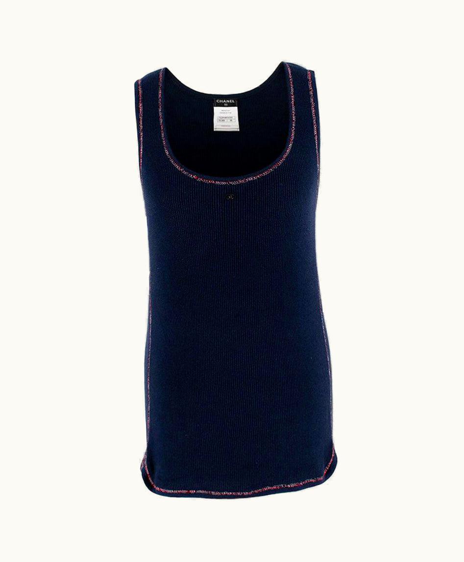 Chanel Chanel Navy Cc Embellished Vest