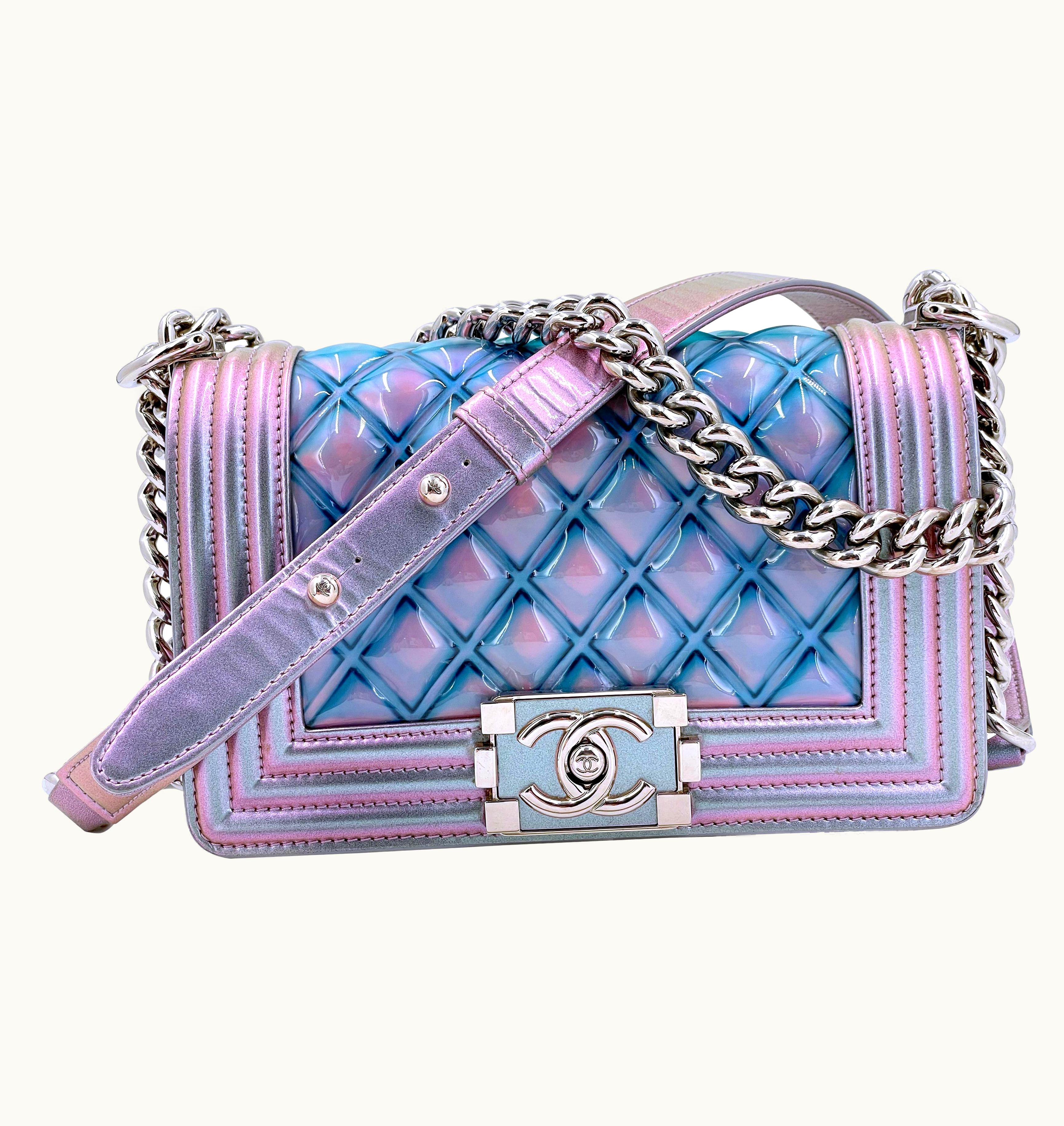 Chanel Chanel Iridescent Purple Mermaid Small Water Boy Flap Bag