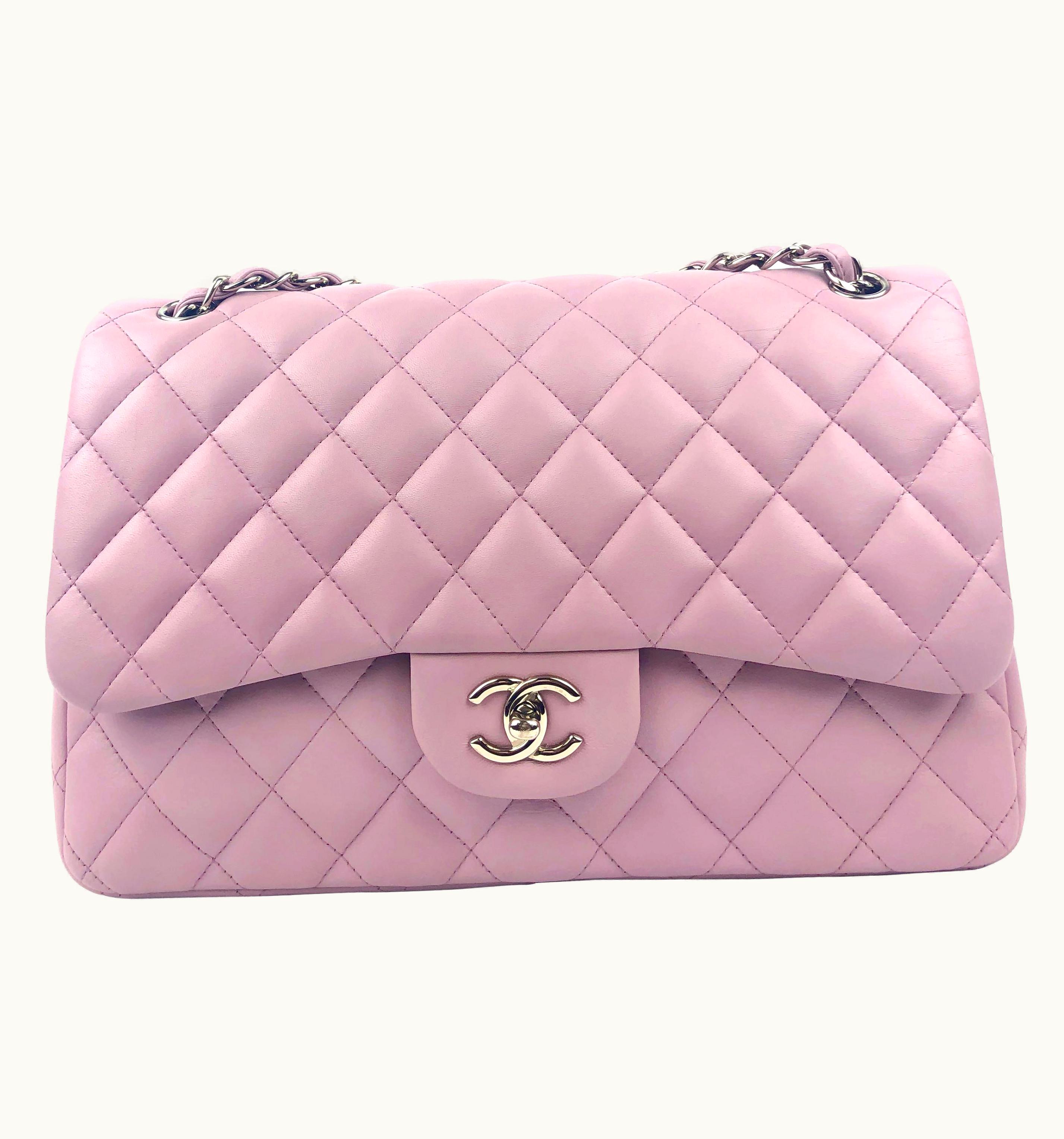 Chanel Chanel Lavender Lambskin Jumbo Classic Double Flap Bag