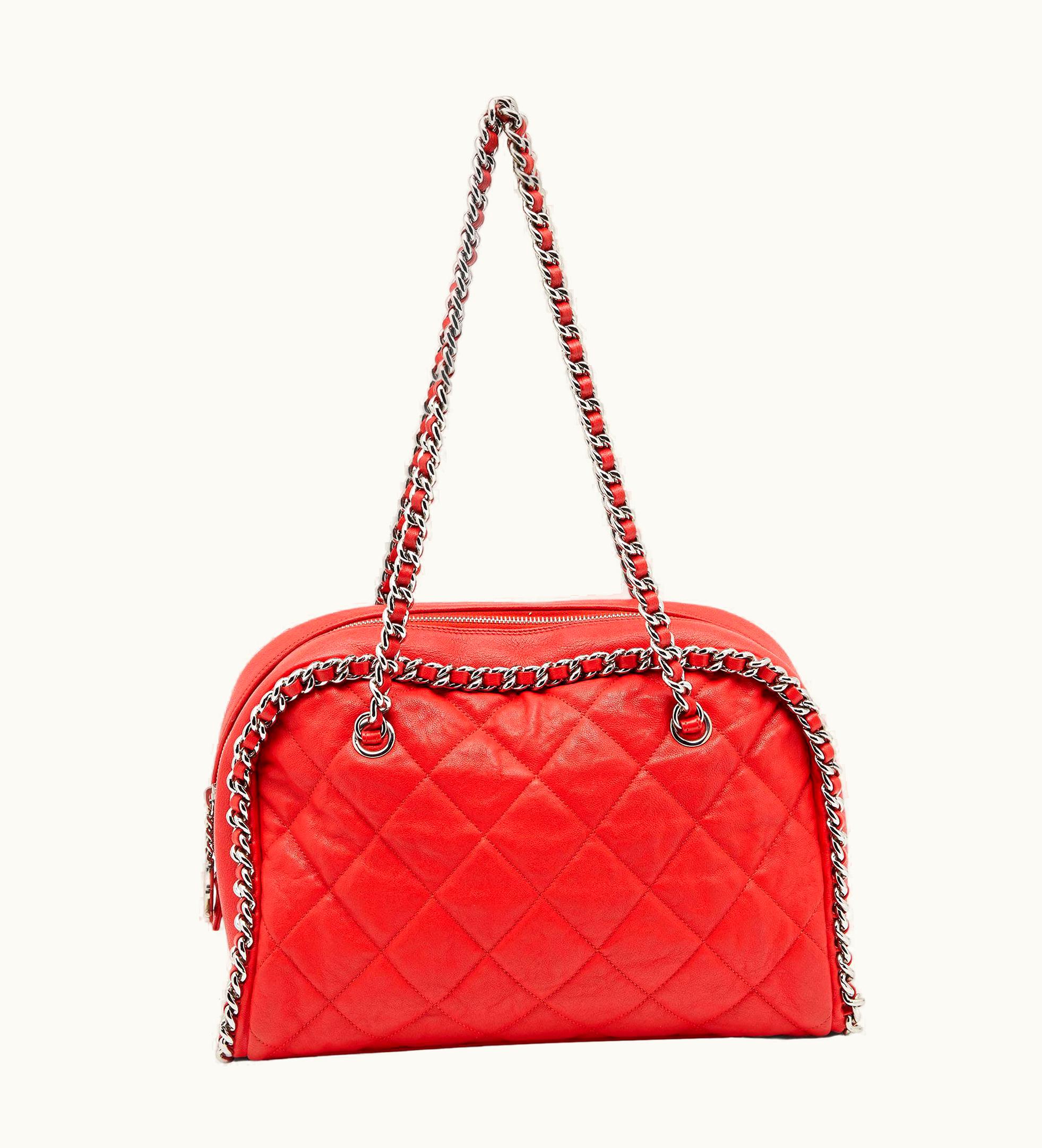 Chanel Chanel Quilted Leather Chain Around Shoulder Bag Black