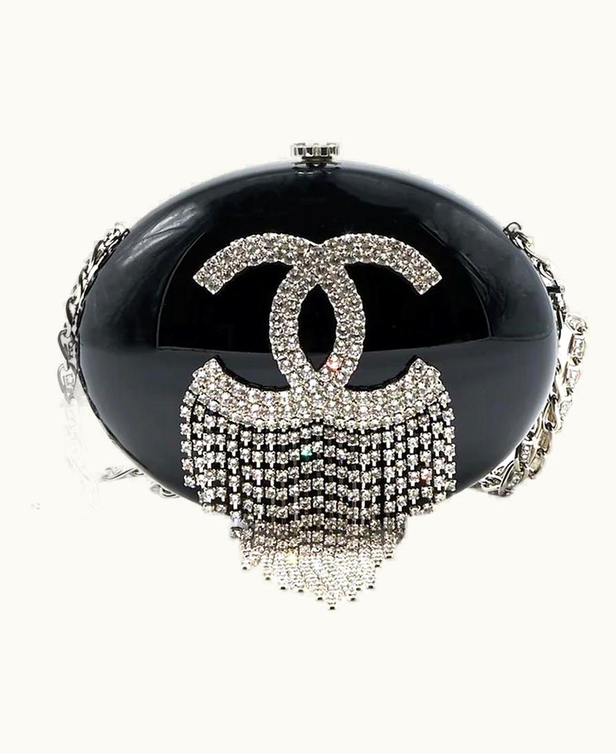 Chanel Chanel Minaudière Limited Edition Double Crystal Cc Evening Clutch
